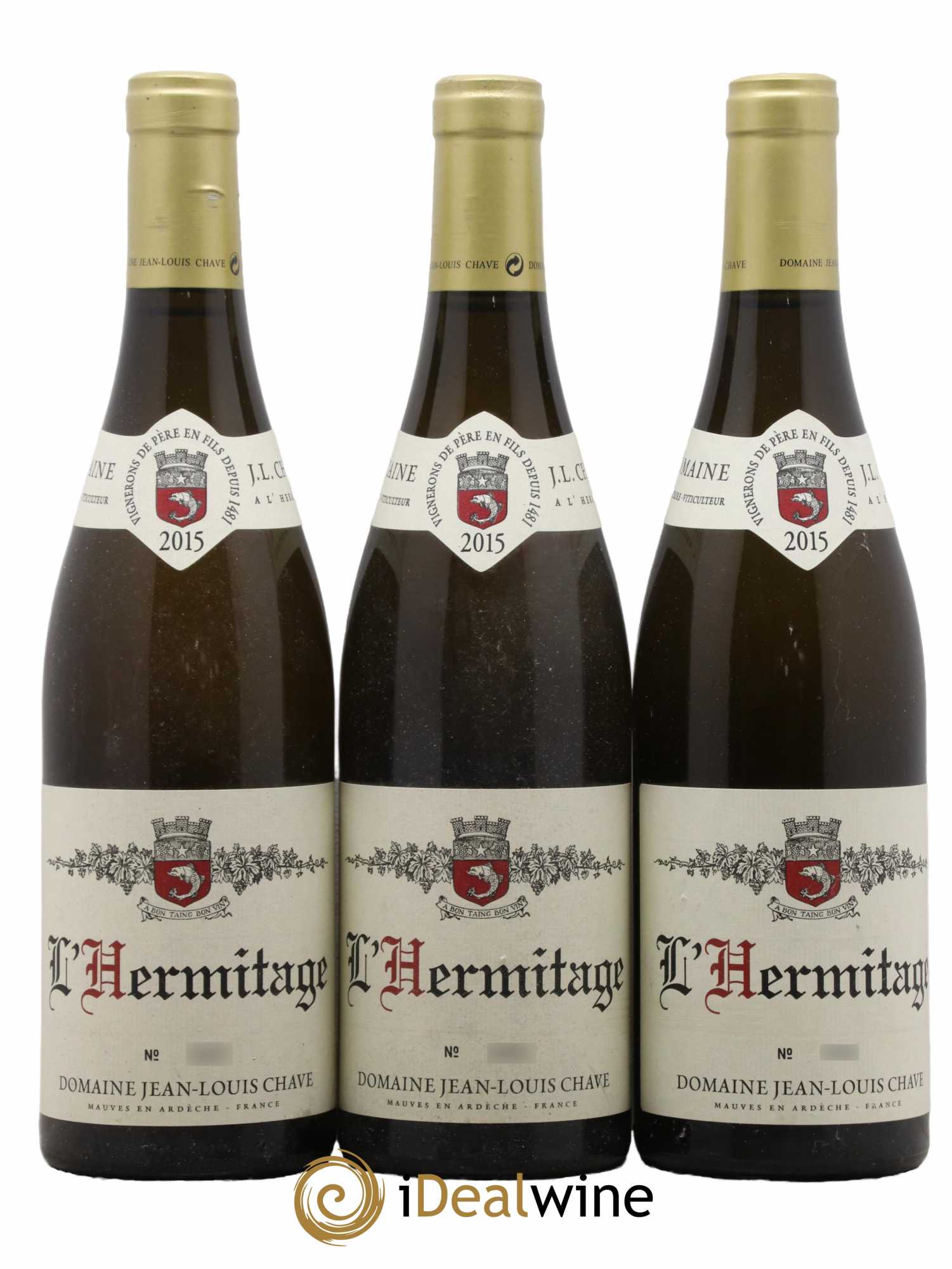 Hermitage Jean-Louis Chave 2015 - Lot de 3 bouteilles - 0