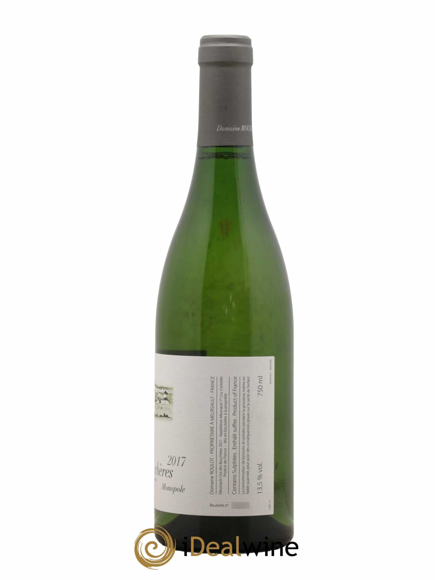 Meursault 1er Cru Clos des Bouchères Roulot (Domaine) 2017 - Lot de 1 bouteille - 1
