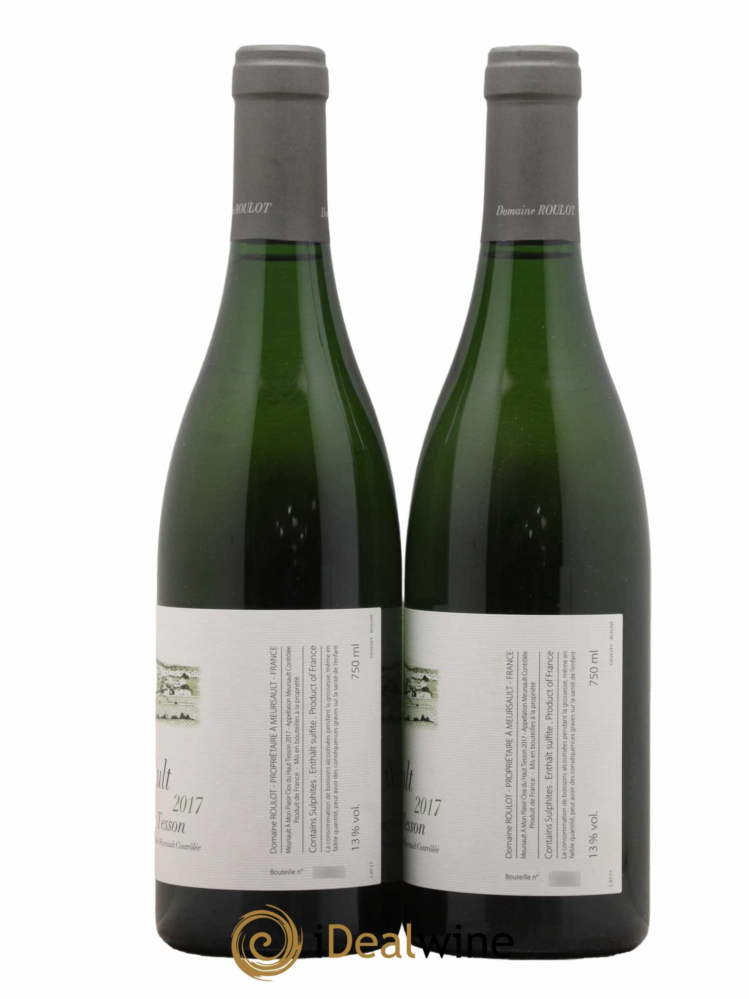 Meursault A mon plaisir Clos du Haut Tesson Roulot (Domaine) 2017 - Lot de 2 bouteilles - 1