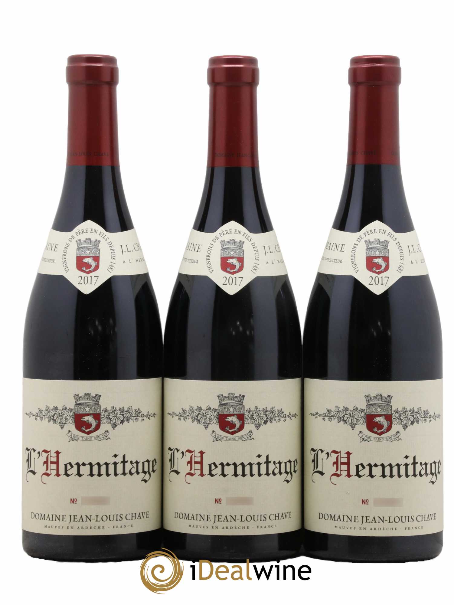Hermitage Jean-Louis Chave 2017 - Lot de 3 bouteilles - 0