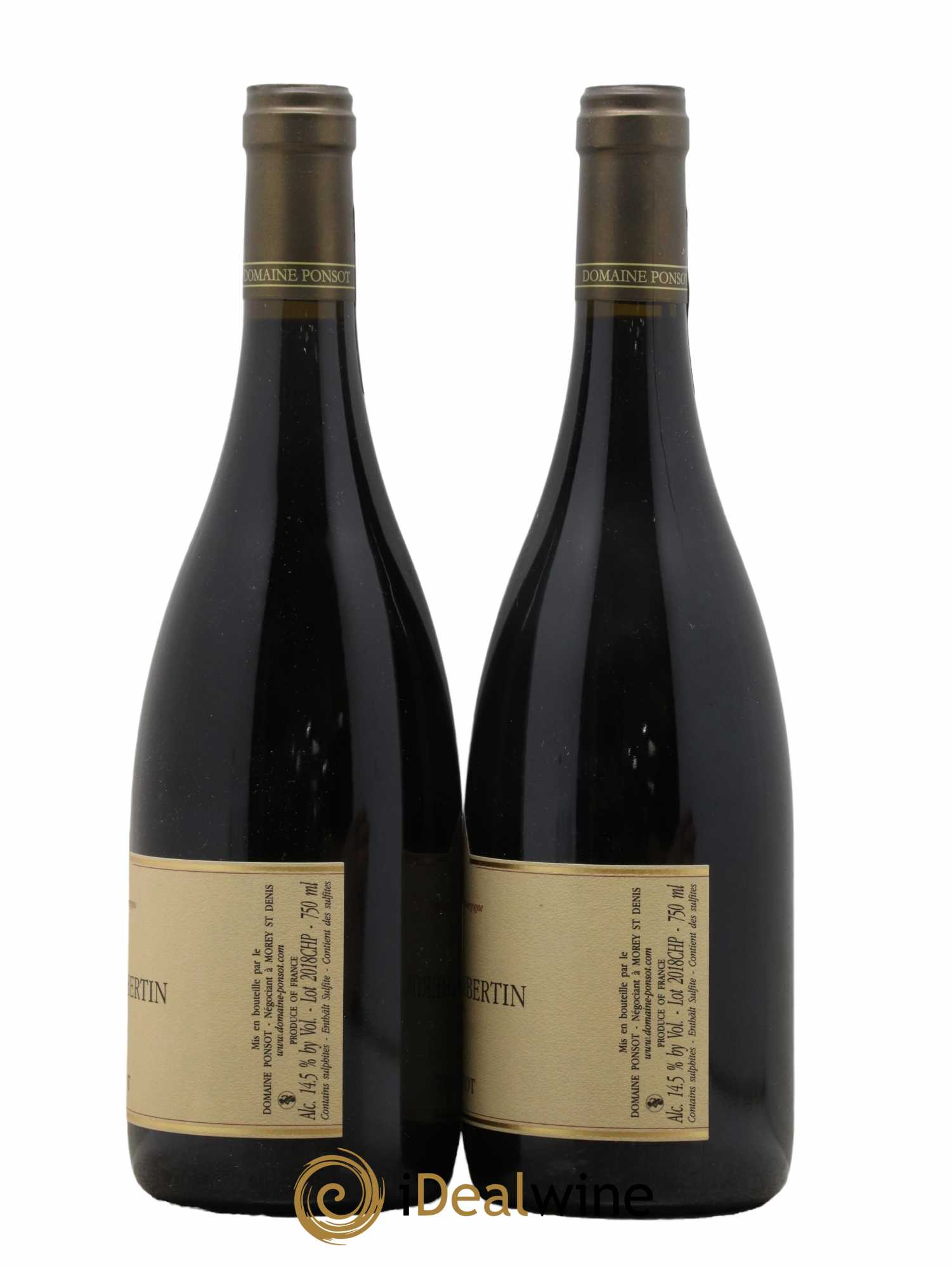 Chapelle-Chambertin Grand Cru Ponsot (Domaine) 2018 - Lot of 2 bottles - 2