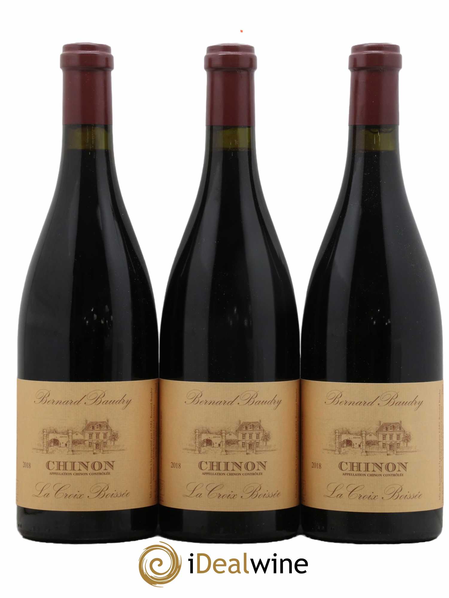 Chinon La Croix Boissée Bernard Baudry 2018 - Lot de 3 bouteilles - 0