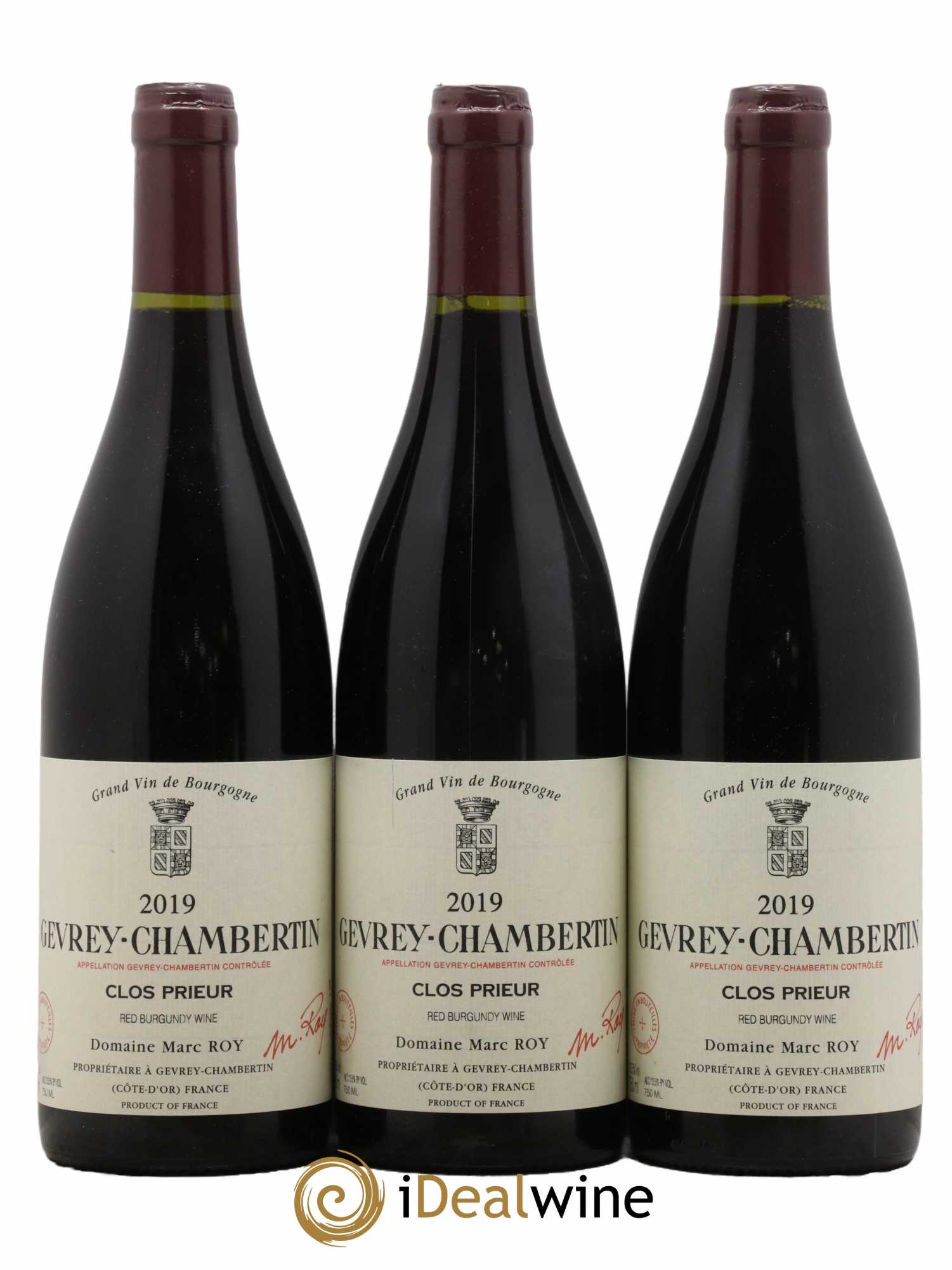Gevrey-Chambertin Clos Prieur Marc Roy 2019 - Lot de 3 bouteilles - 0