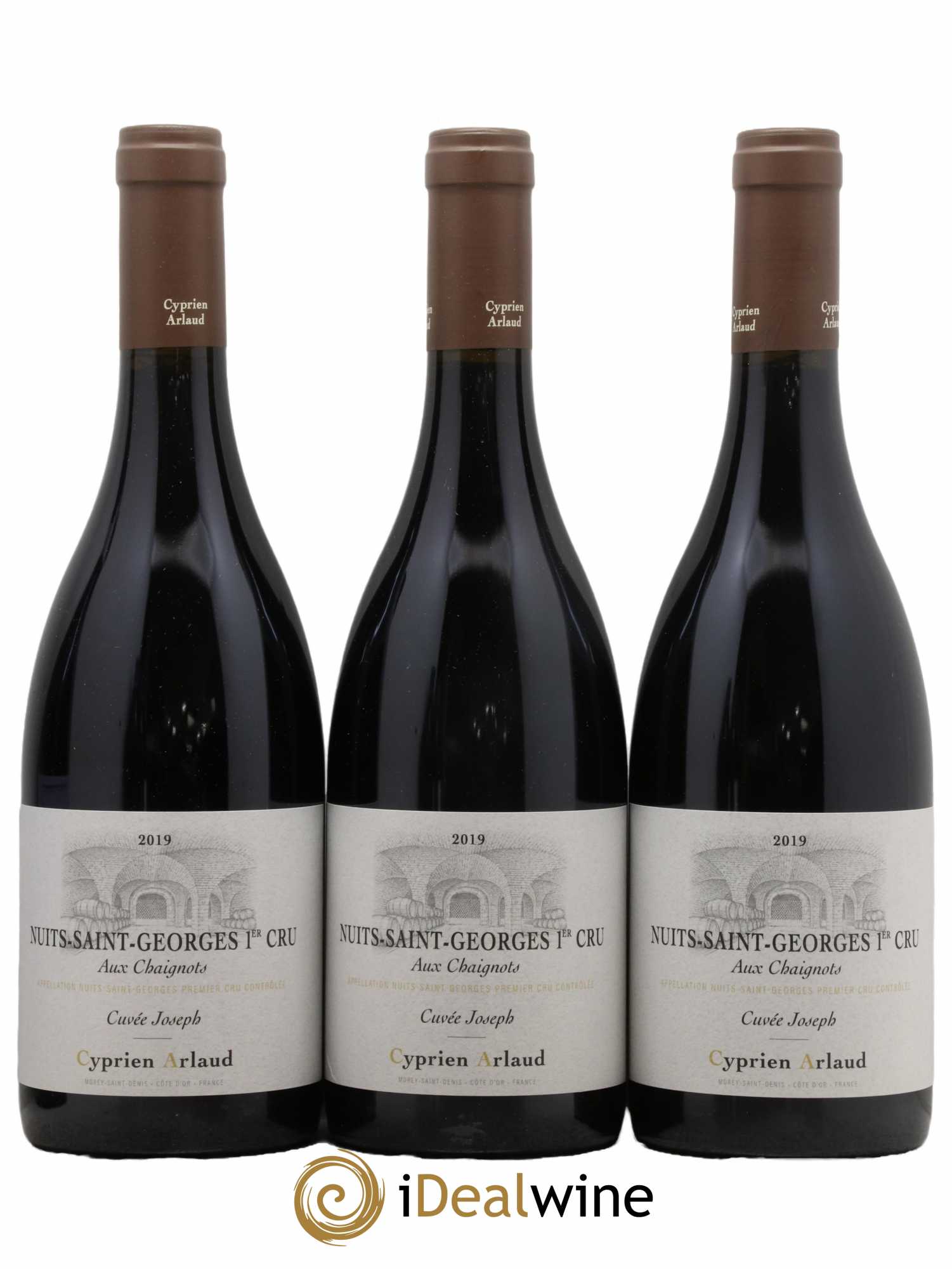 Nuits-Saint-Georges 1er Cru Aux Chaignots Cuvée Joseph Cyprien Arlaud 2019 - Lot de 3 bouteilles - 0