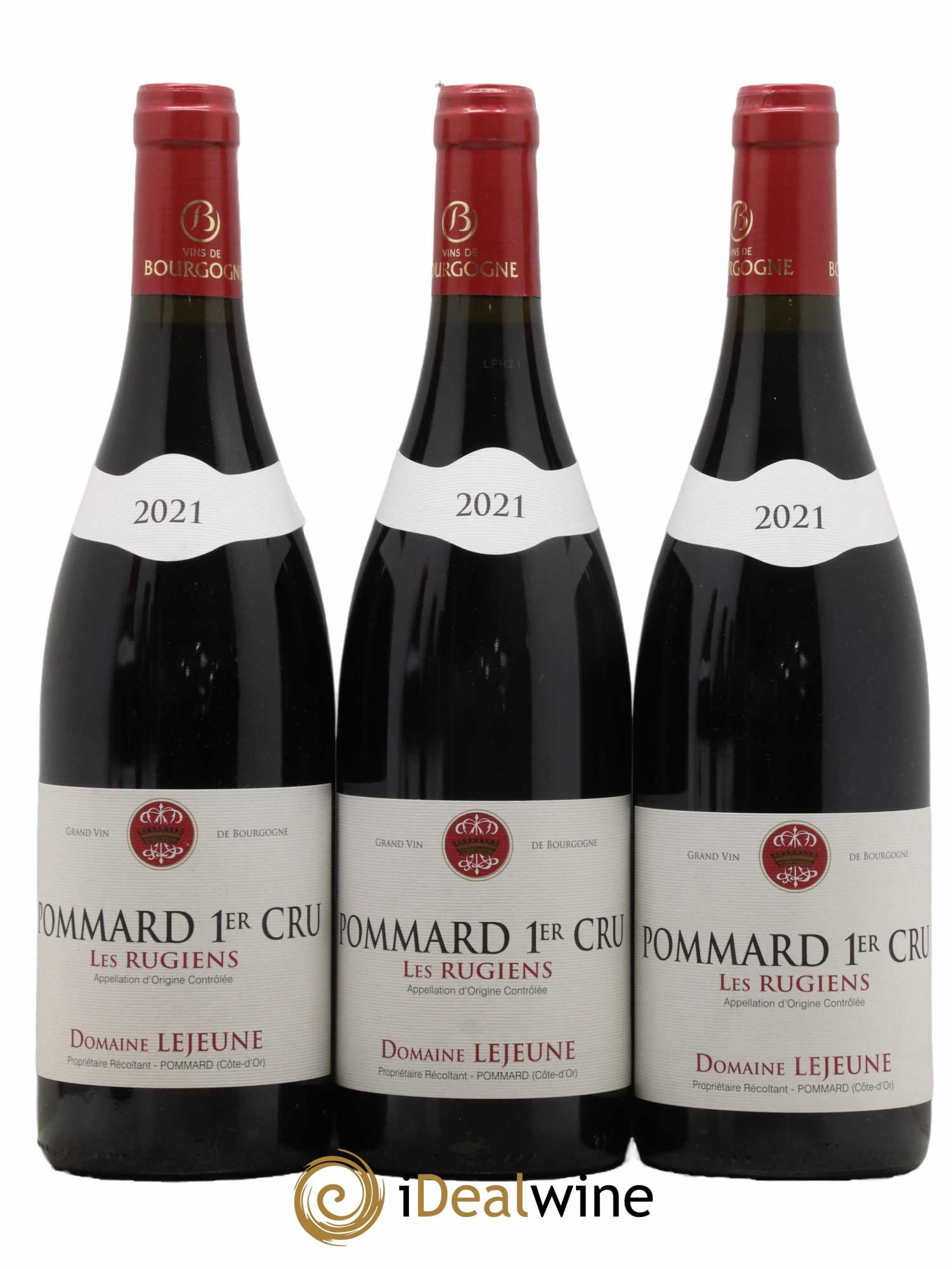 Pommard 1er Cru Les Rugiens Domaine Lejeune 2021 - Lot de 3 bouteilles - 0