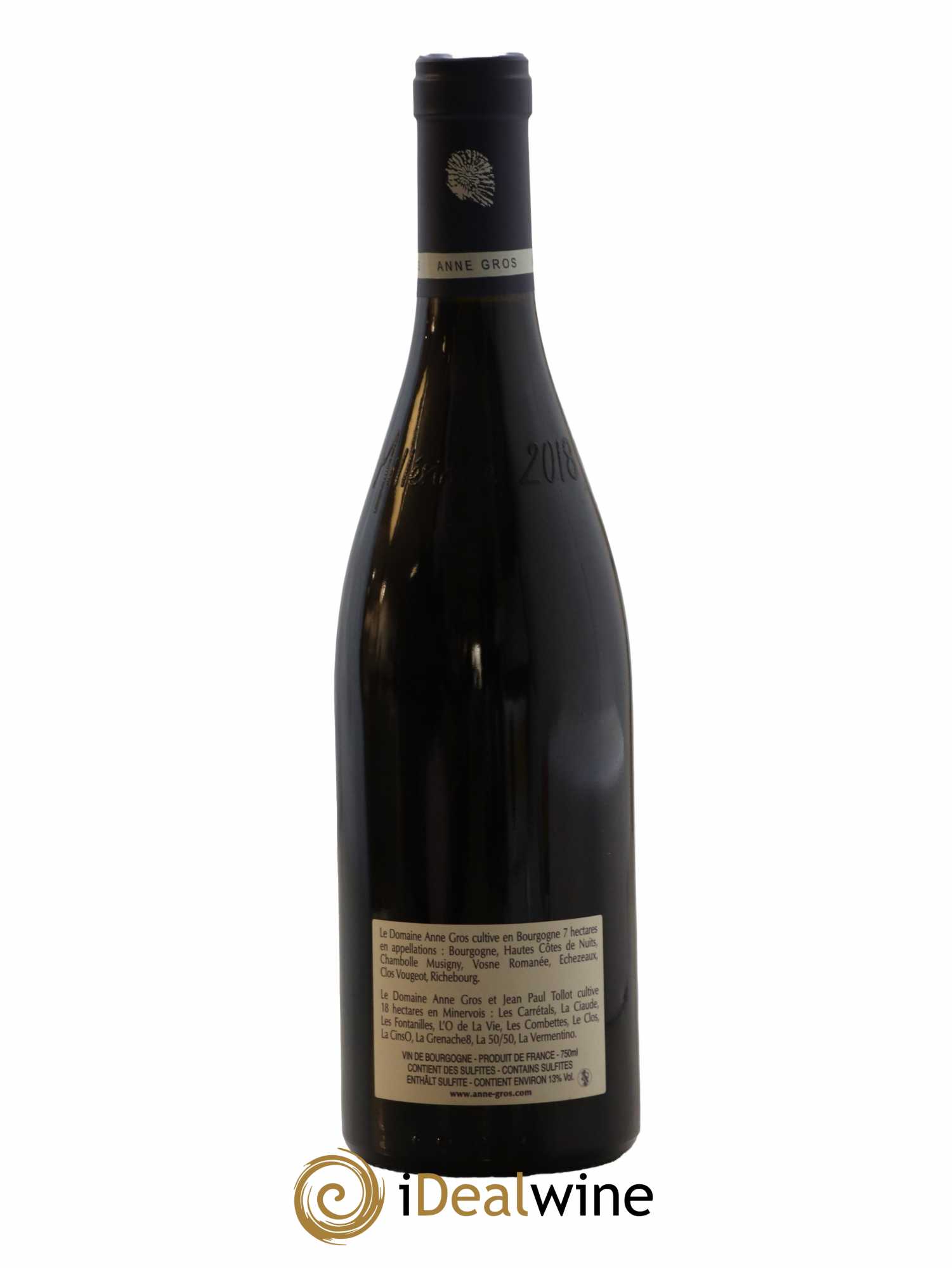Clos de Vougeot Grand Cru Le Grand Maupertui Anne Gros 2018 - Lot de 1 bouteille - 1