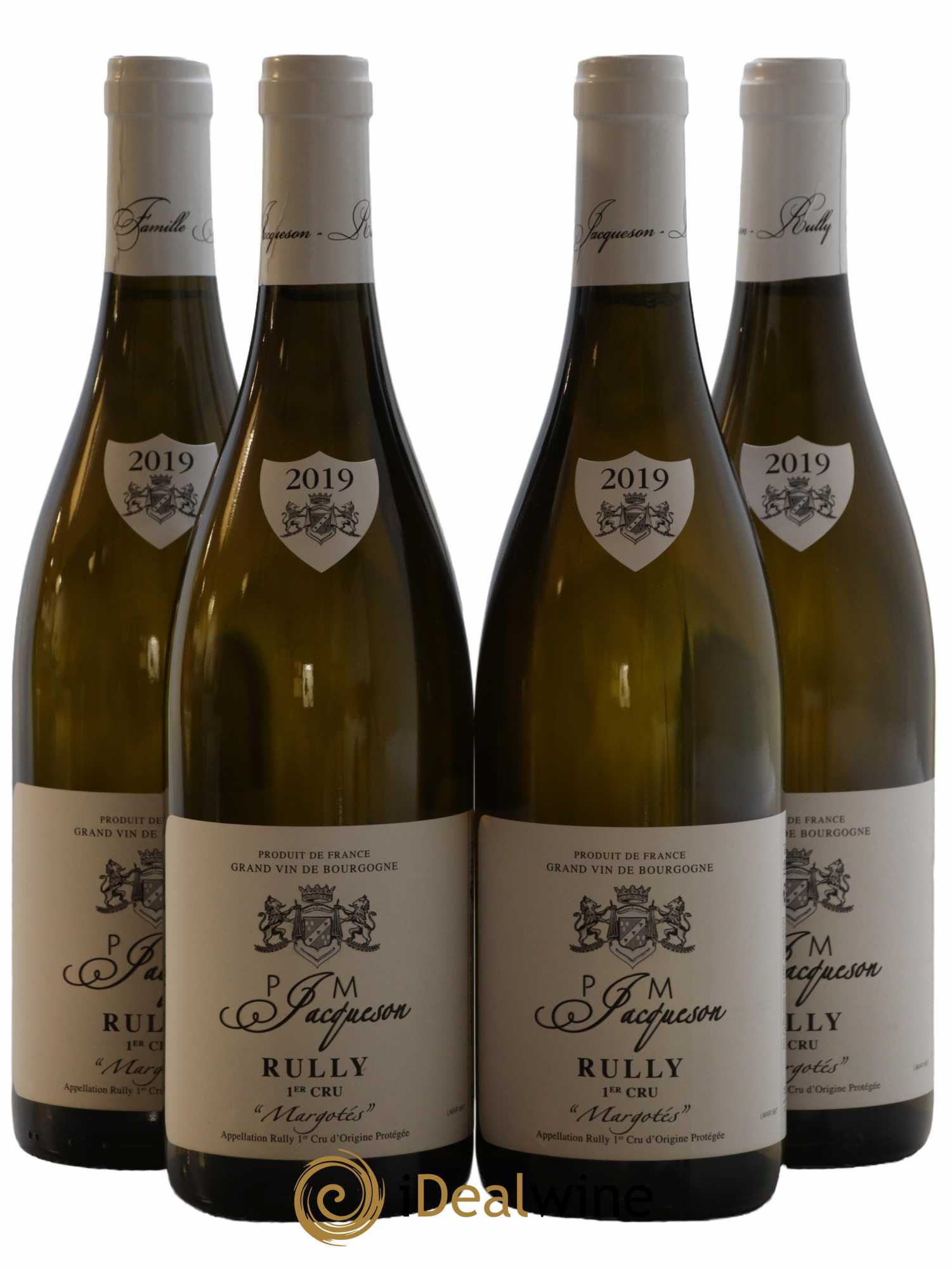 Rully 1er Cru Margotés Paul & Marie Jacqueson 2019 - Posten von 4 Flaschen - 0