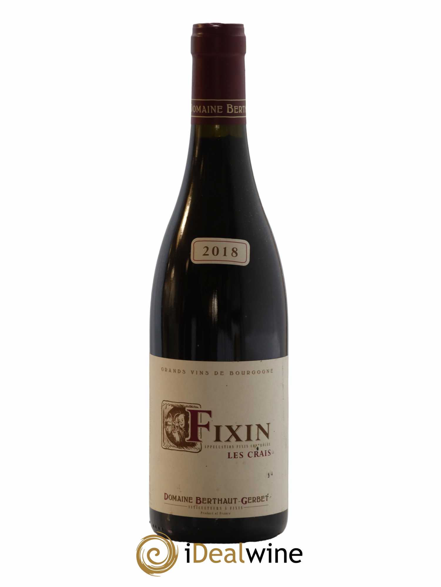 Fixin Les Crais Domaine Berthaut Gerbet 2018 - Lot de 1 bouteille - 0