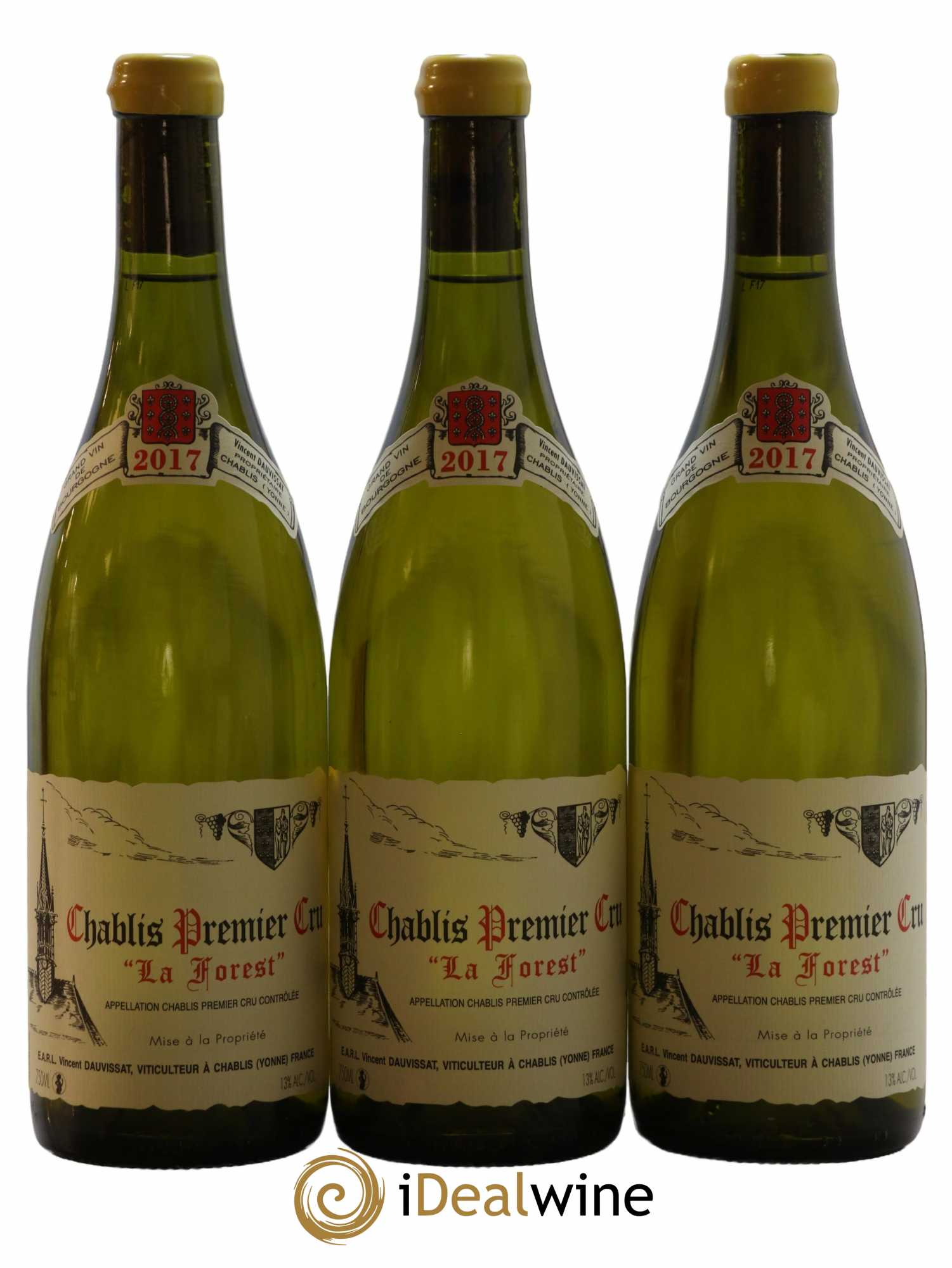 Chablis 1er Cru La Forest Vincent Dauvissat (Domaine) 2017 - Lot de 3 bouteilles - 0
