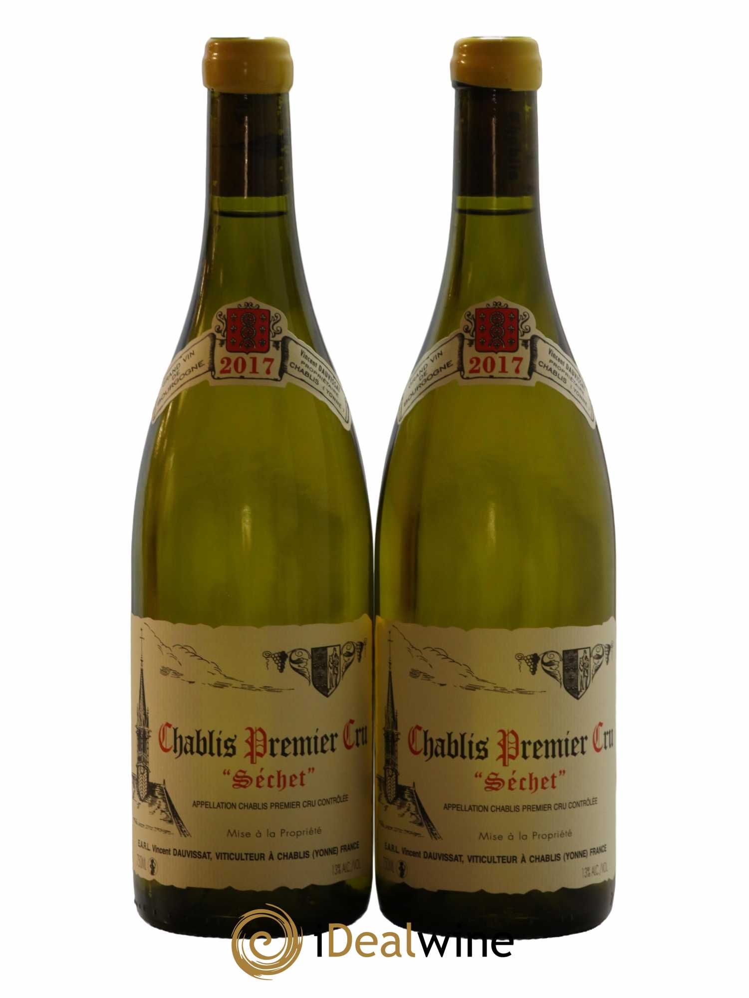 Chablis 1er Cru Séchet Vincent Dauvissat (Domaine) 2017 - Lot de 2 bouteilles - 0