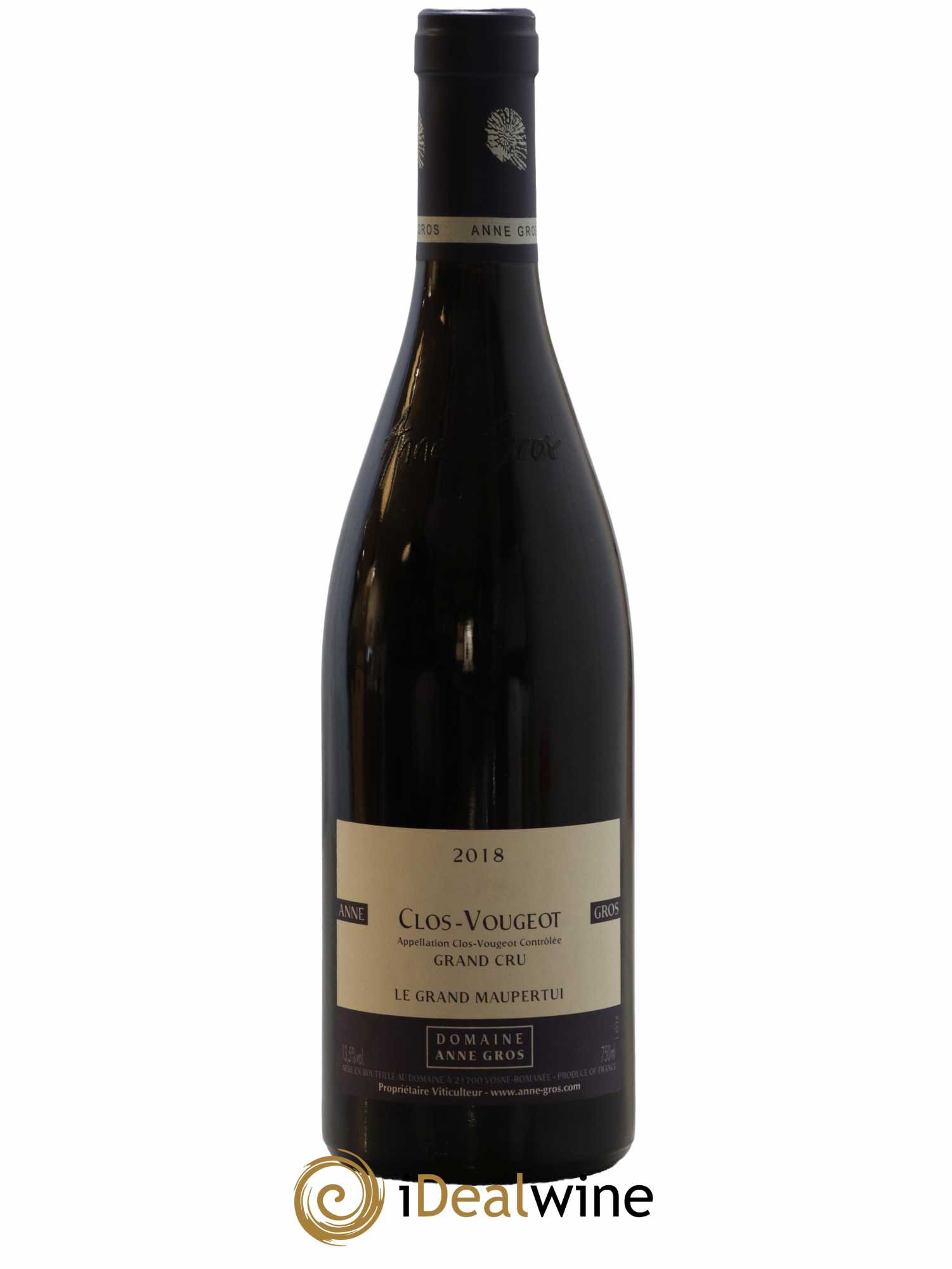 Clos de Vougeot Grand Cru Le Grand Maupertui Anne Gros 2018 - Lot de 1 bouteille - 0