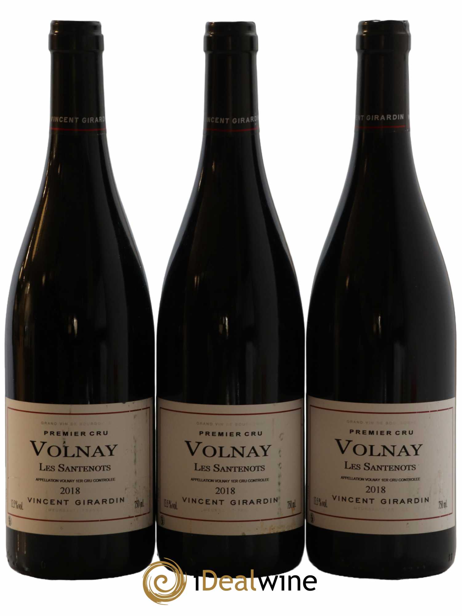 Volnay 1er Cru Les Santenots Domaine Vincent Girardin 2018 - Lot de 3 bouteilles - 0