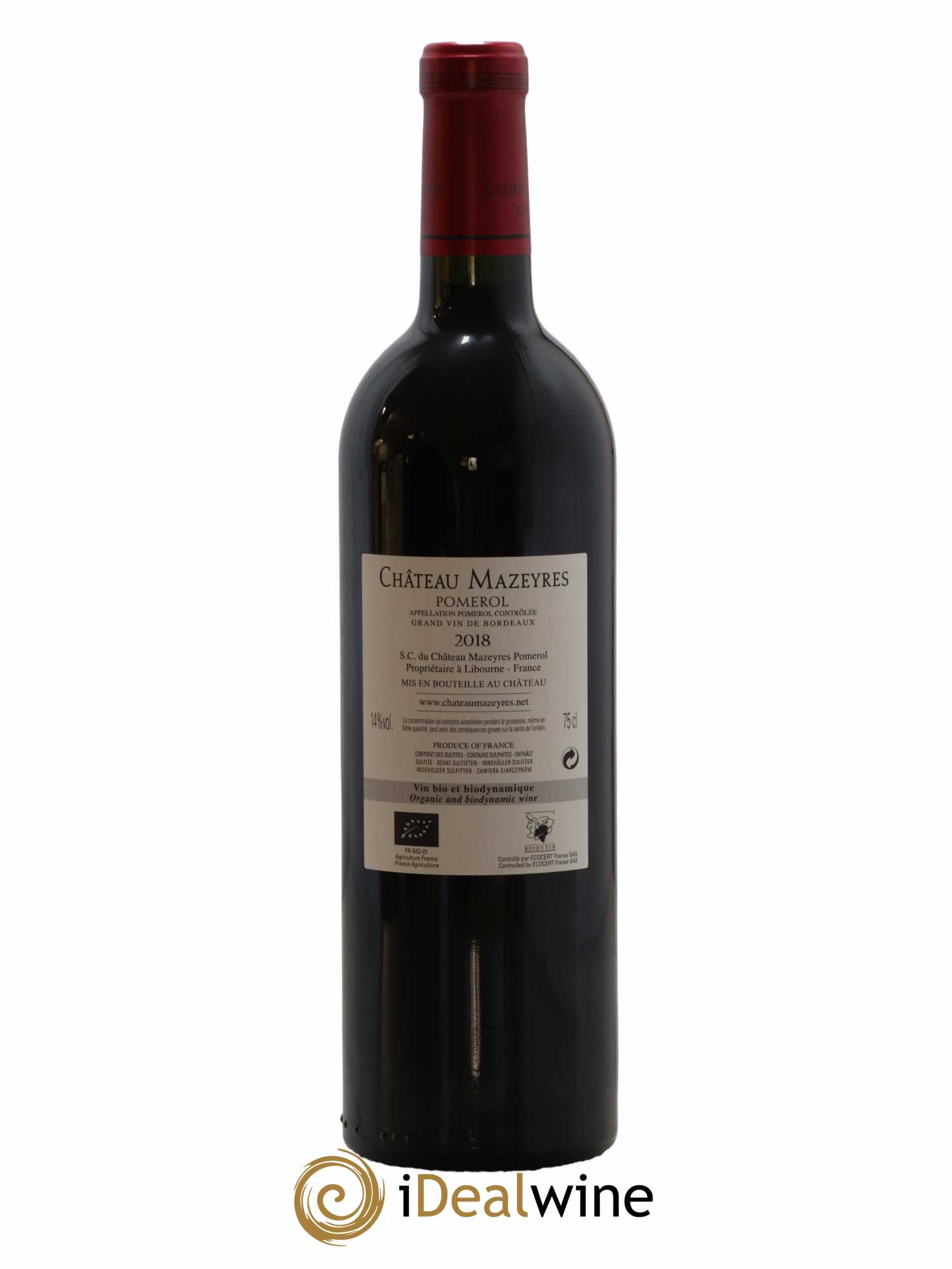 Château Mazeyres 2018 - Lot de 1 bouteille - 1