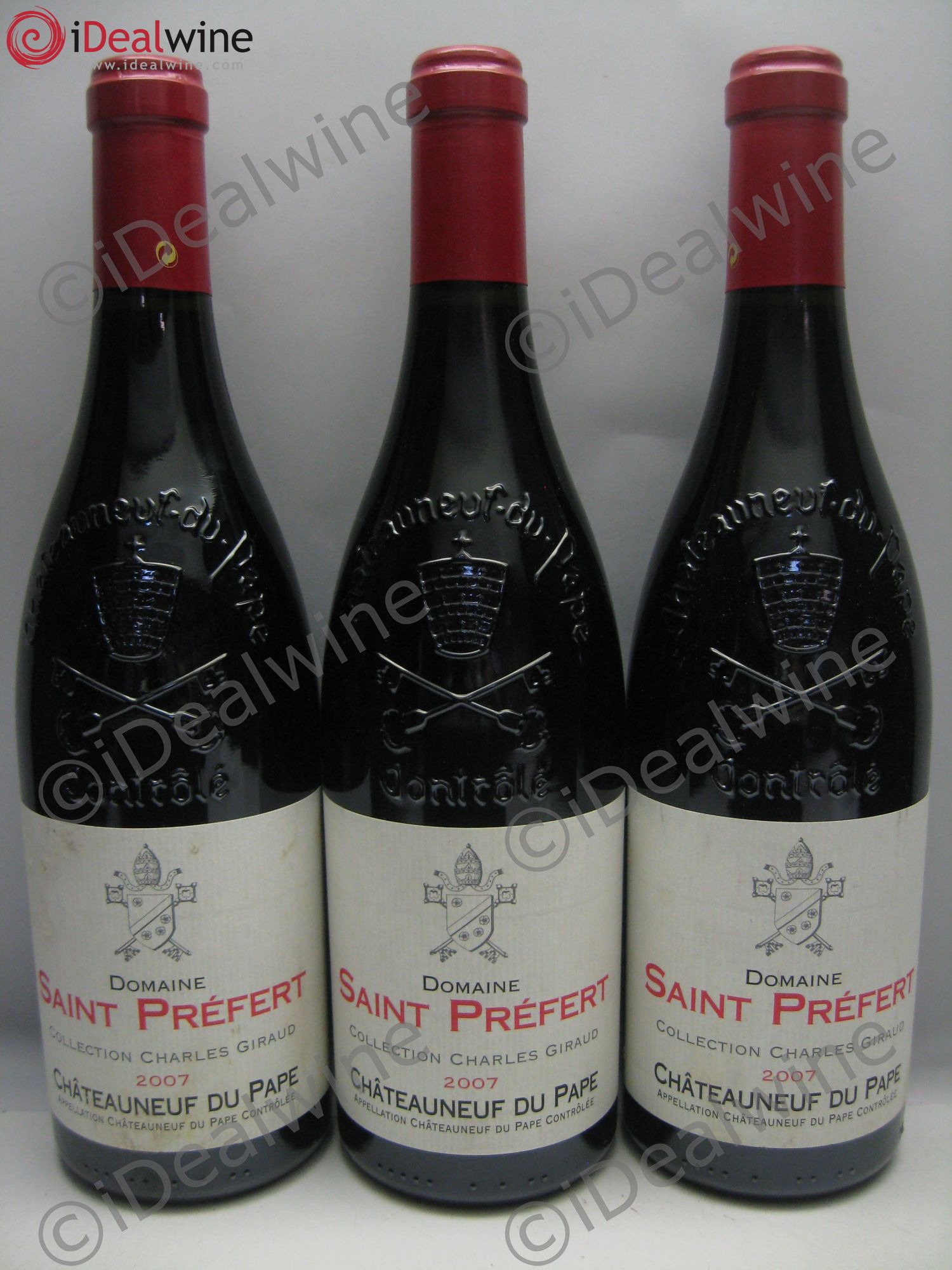 Châteauneuf-du-Pape Domaine Saint-Préfert 2007 - Lot de 3 bouteilles - 0