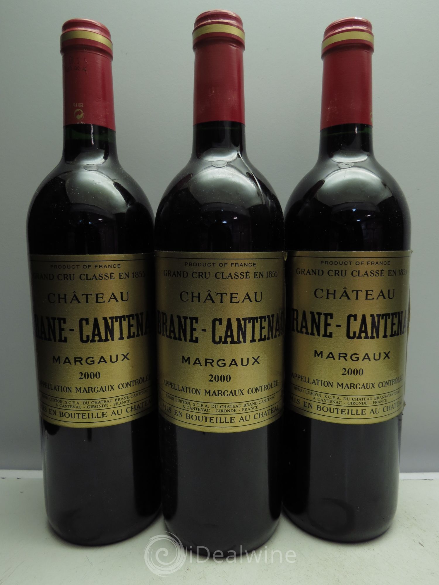 Château Brane Cantenac 2ème Grand Cru Classé 2000 - Lot de 3 bouteilles - 0
