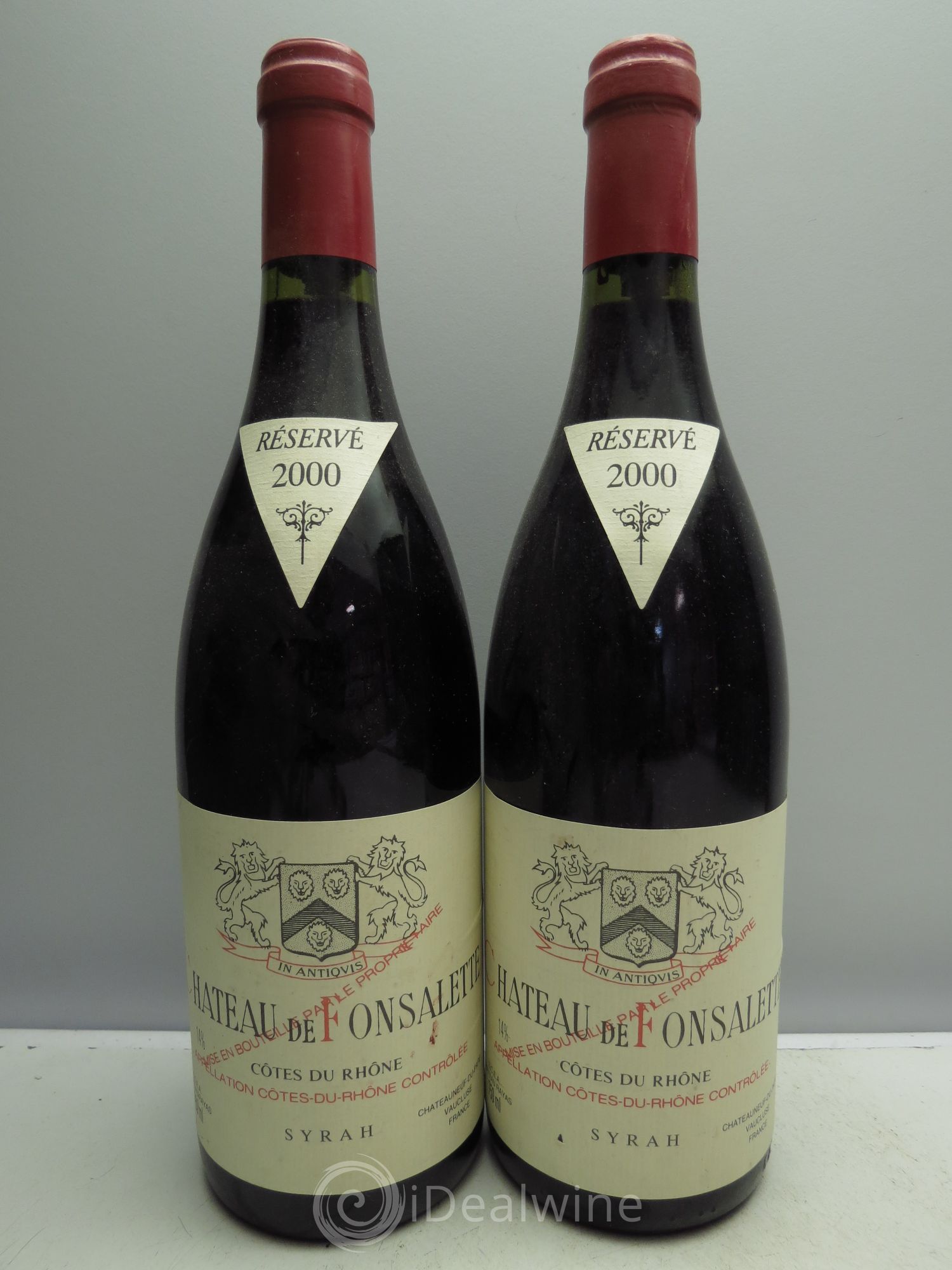 Côtes-du-Rhône Cuvée Syrah Château de Fonsalette Réservée 2000 - Lot de 2 bouteilles - 0