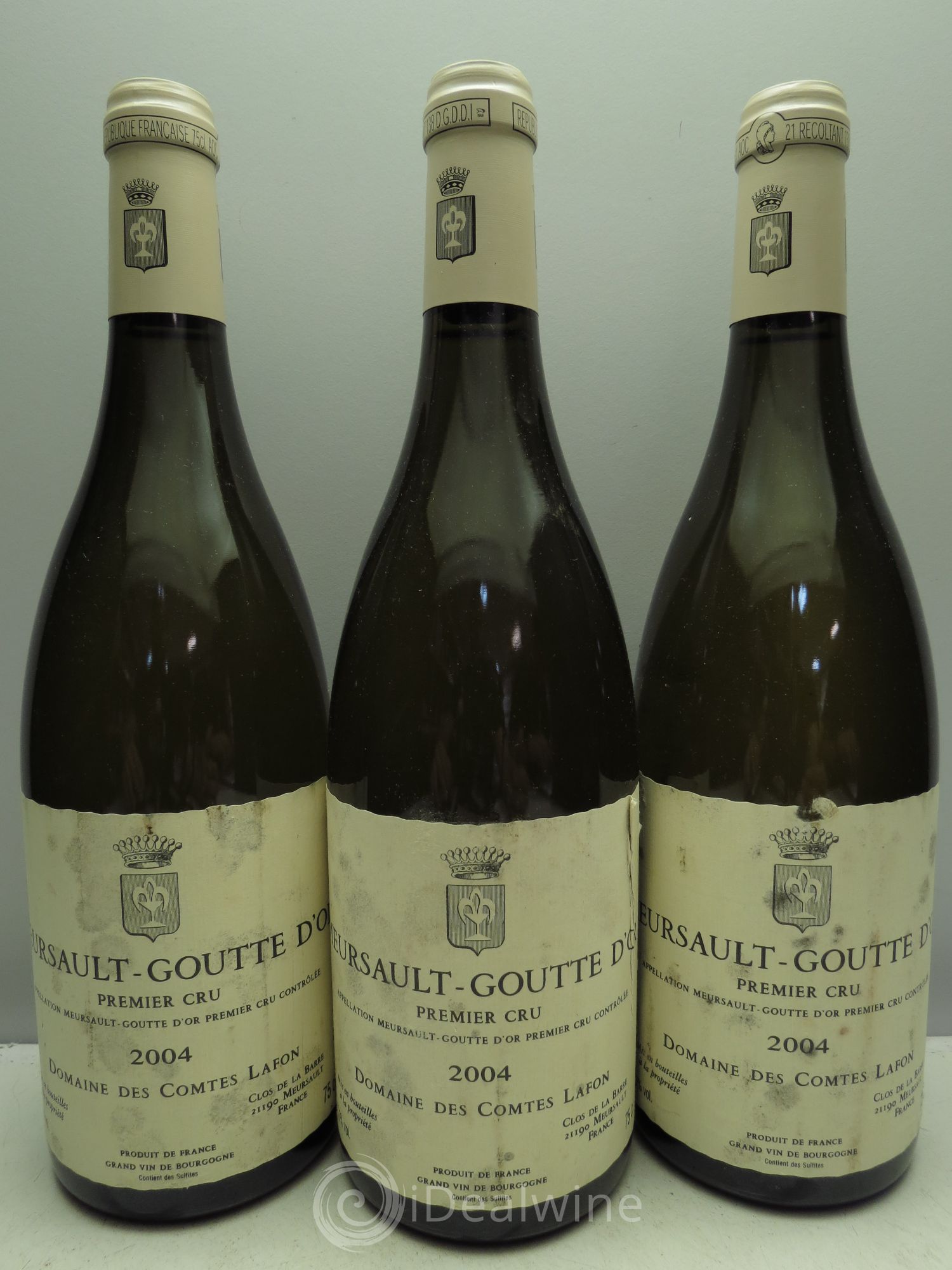 Meursault 1er Cru Goutte d'Or Comtes Lafon (Domaine des) 2004 - Lot de 3 bouteilles - 0