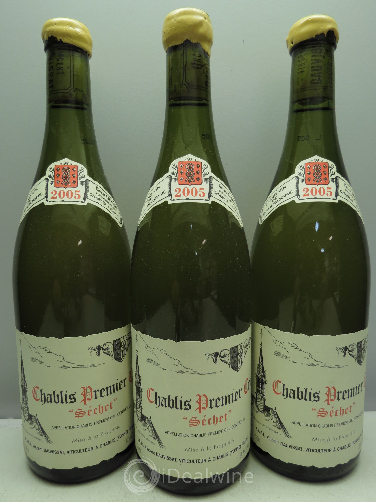 Chablis 1er Cru Séchet Vincent Dauvissat (Domaine) 2005 - Lot de 3 bouteilles - 0