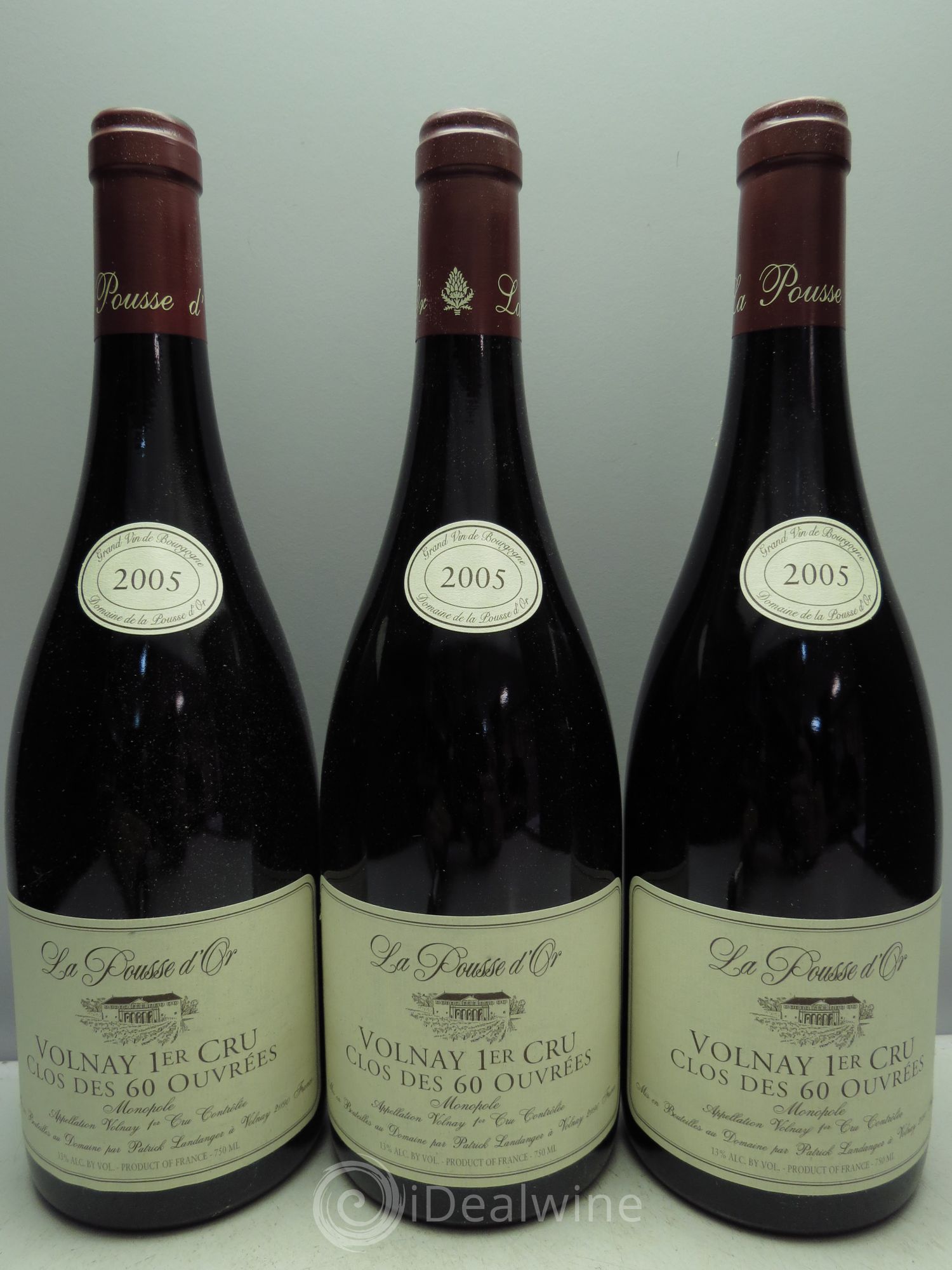 Volnay 1er Cru Clos des 60 ouvrées La Pousse d'Or (Domaine de) 2005 - Lot de 3 bouteilles - 0