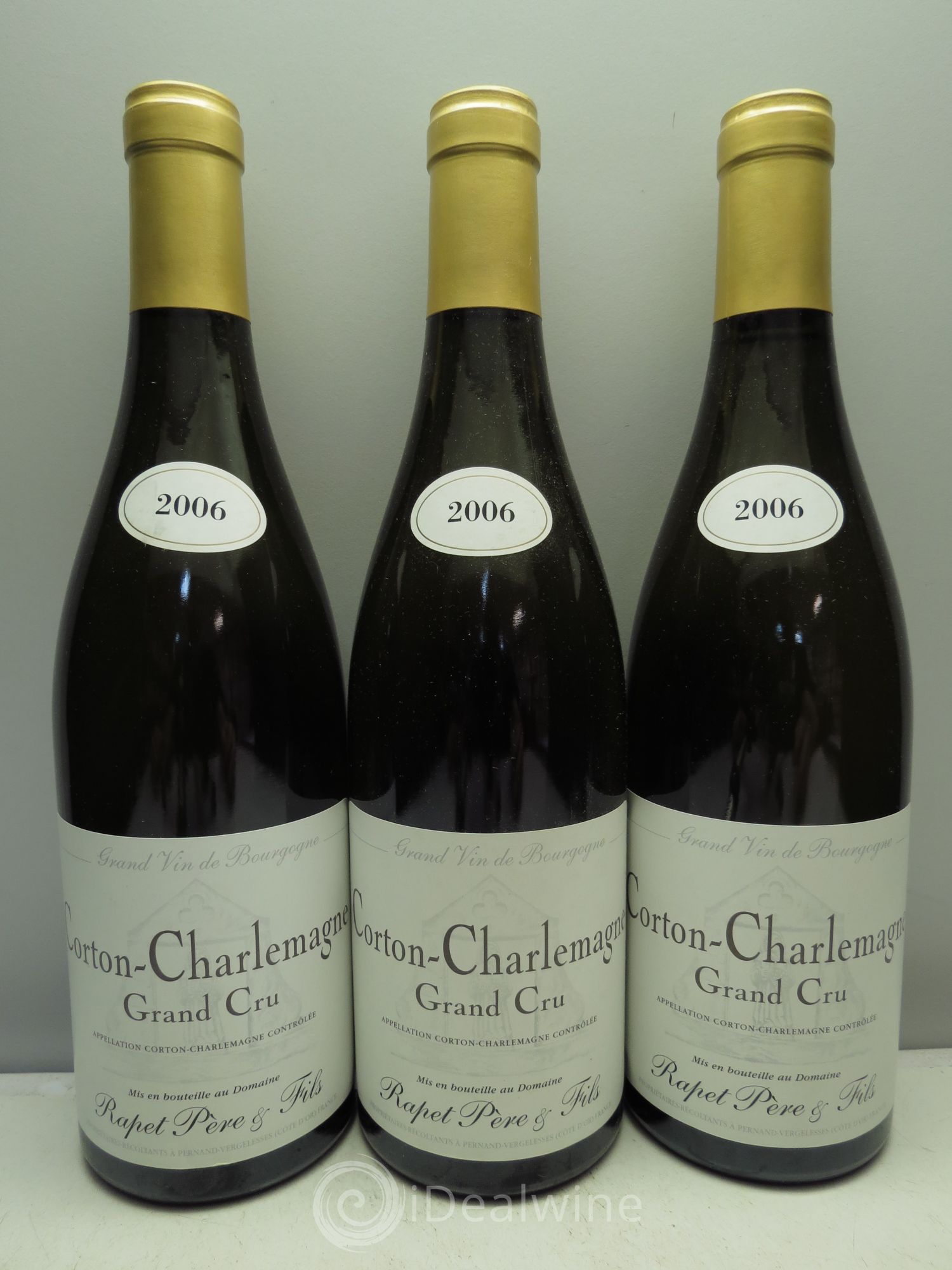 Corton-Charlemagne Grand Cru Rapet Père & Fils 2006 - Lot de 3 bouteilles - 0