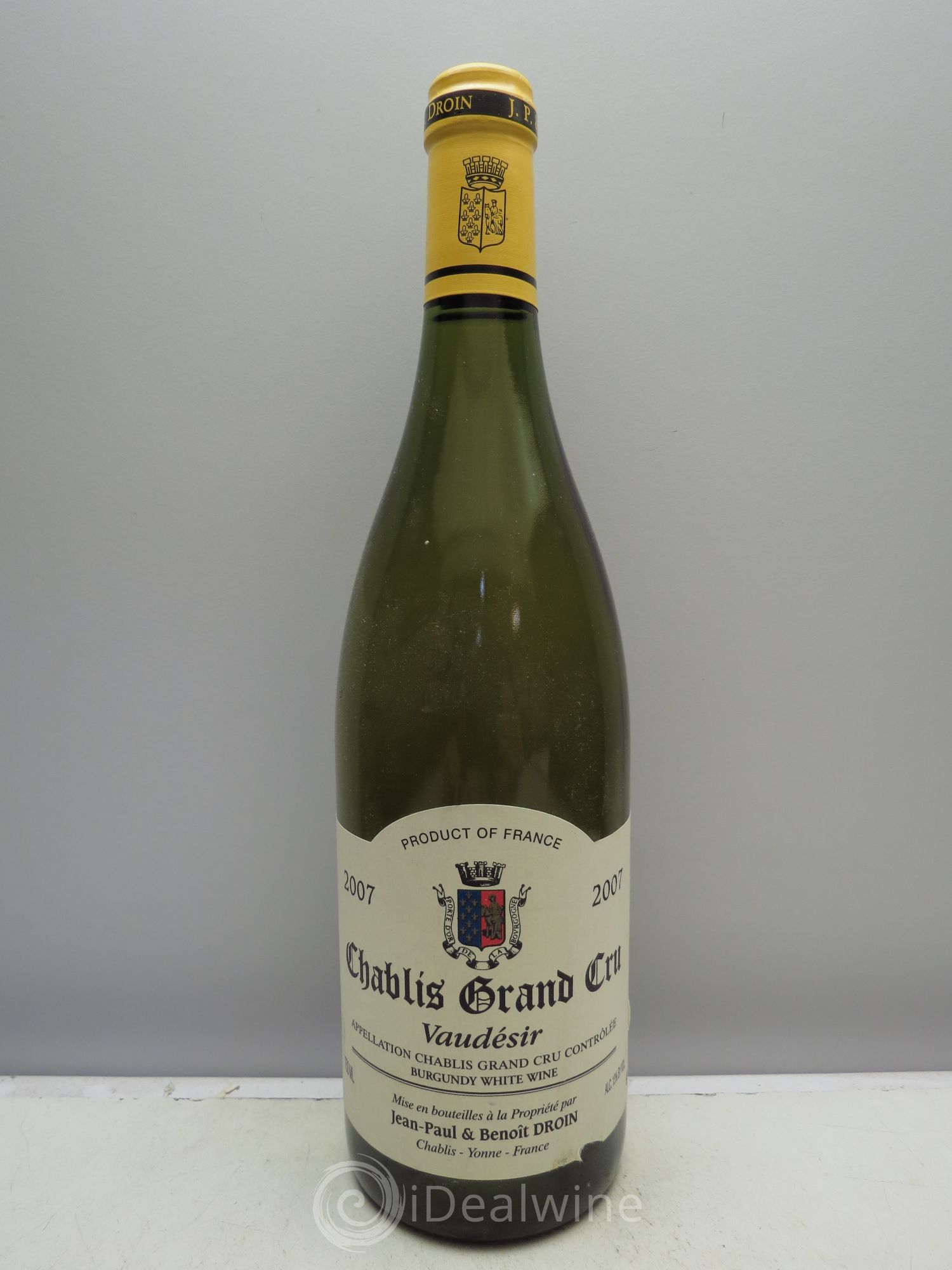 Chablis Grand Cru Vaudésir Jean-Paul & Benoît Droin (Domaine) 2007 - Lot de 1 bouteille - 0