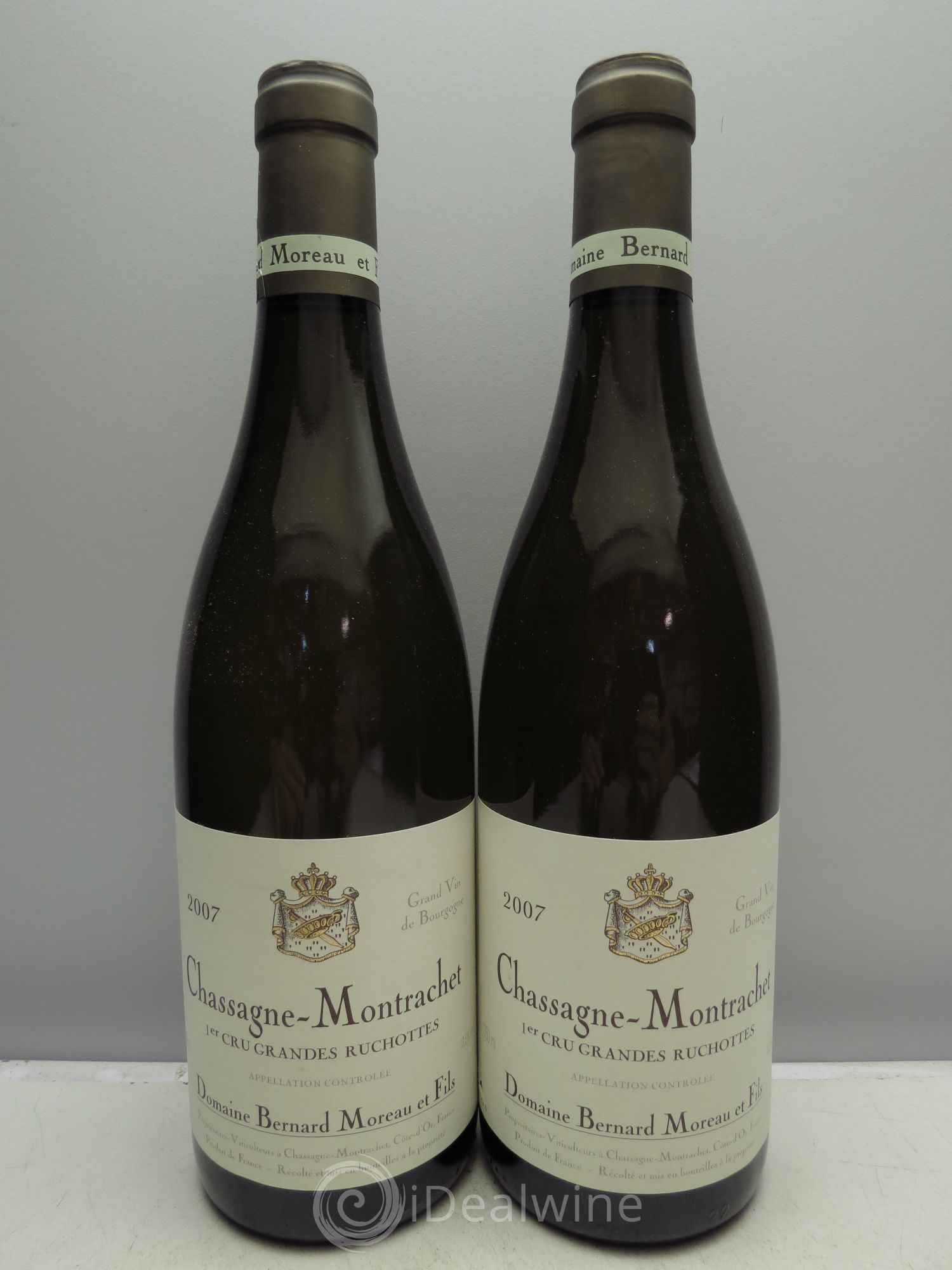 Chassagne-Montrachet 1er Cru B.Moreau 2007 - Lot de 2 bouteilles - 0