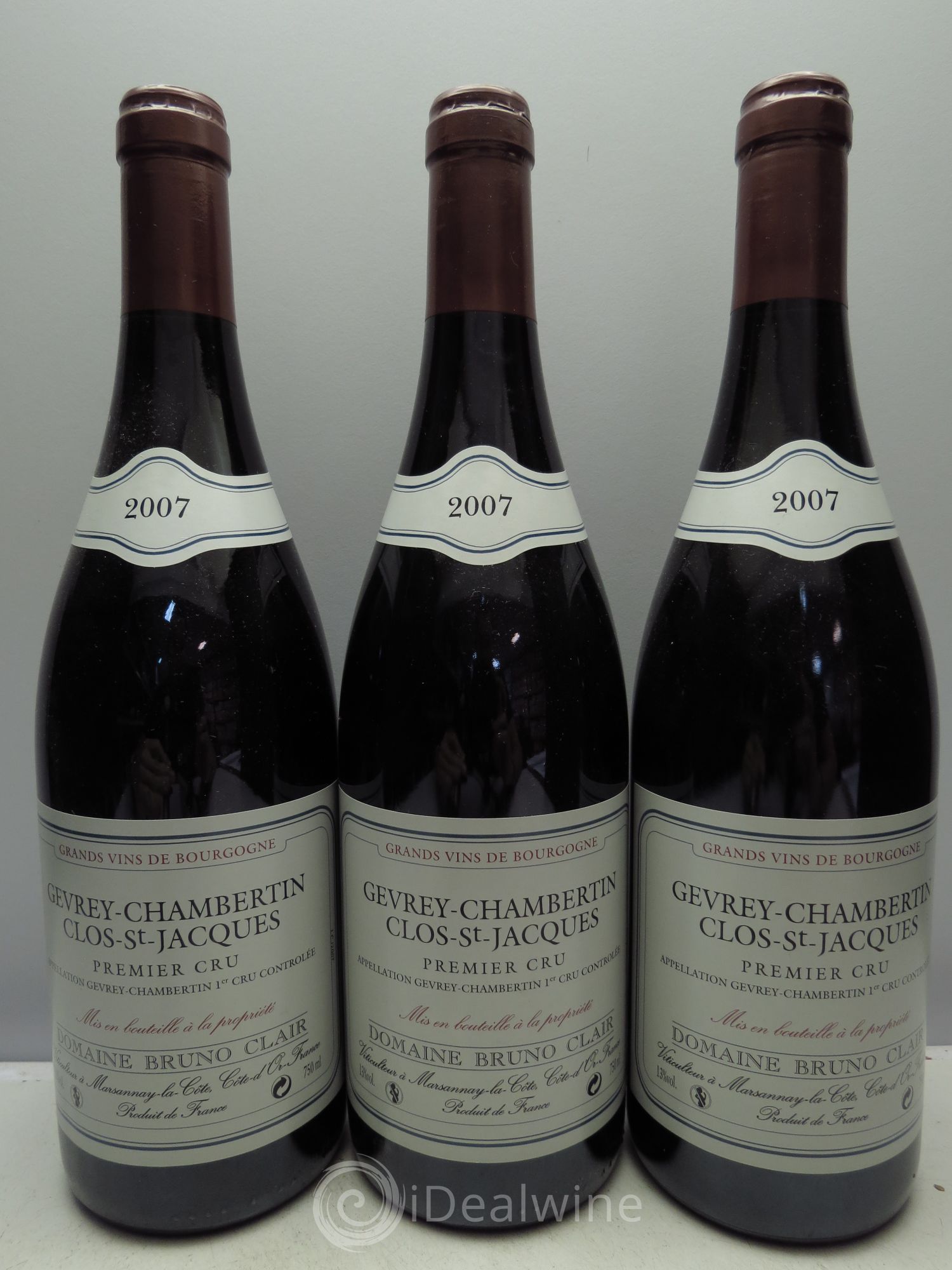 Gevrey-Chambertin 1er Cru 2007 - Lot de 3 bouteilles - 0