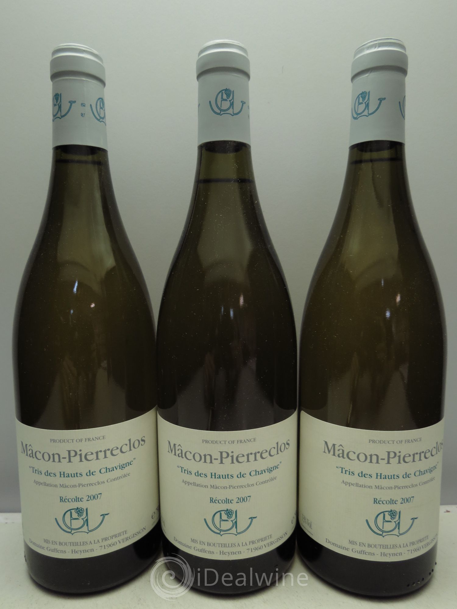 Mâcon Pierreclos Tri des Hauts de Chavigne Guffens Heynen 2007 - Posten von 3 Flaschen - 0