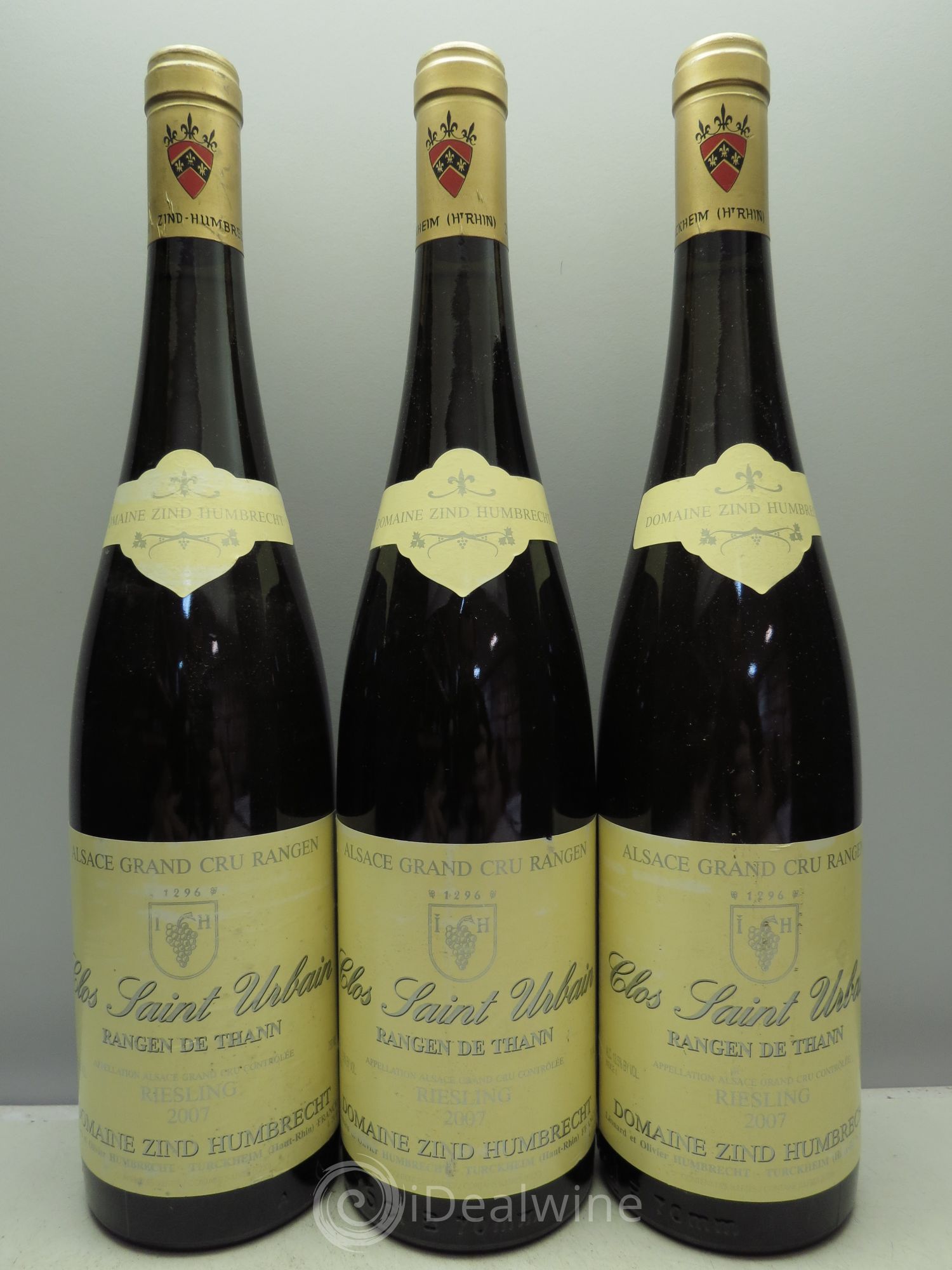Alsace Riesling Grand Cru Rangen de Thann Clos Saint Urbain Zind-Humbrecht (Domaine) 2007 - Lot de 3 bouteilles - 0