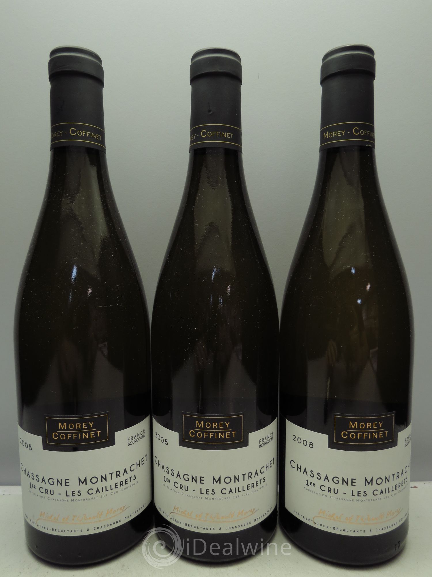 Chassagne-Montrachet 1er Cru Morey Coffinet (sans prix de réserve - no reserve) 2008 - Lotto di 3 bottiglie - 0