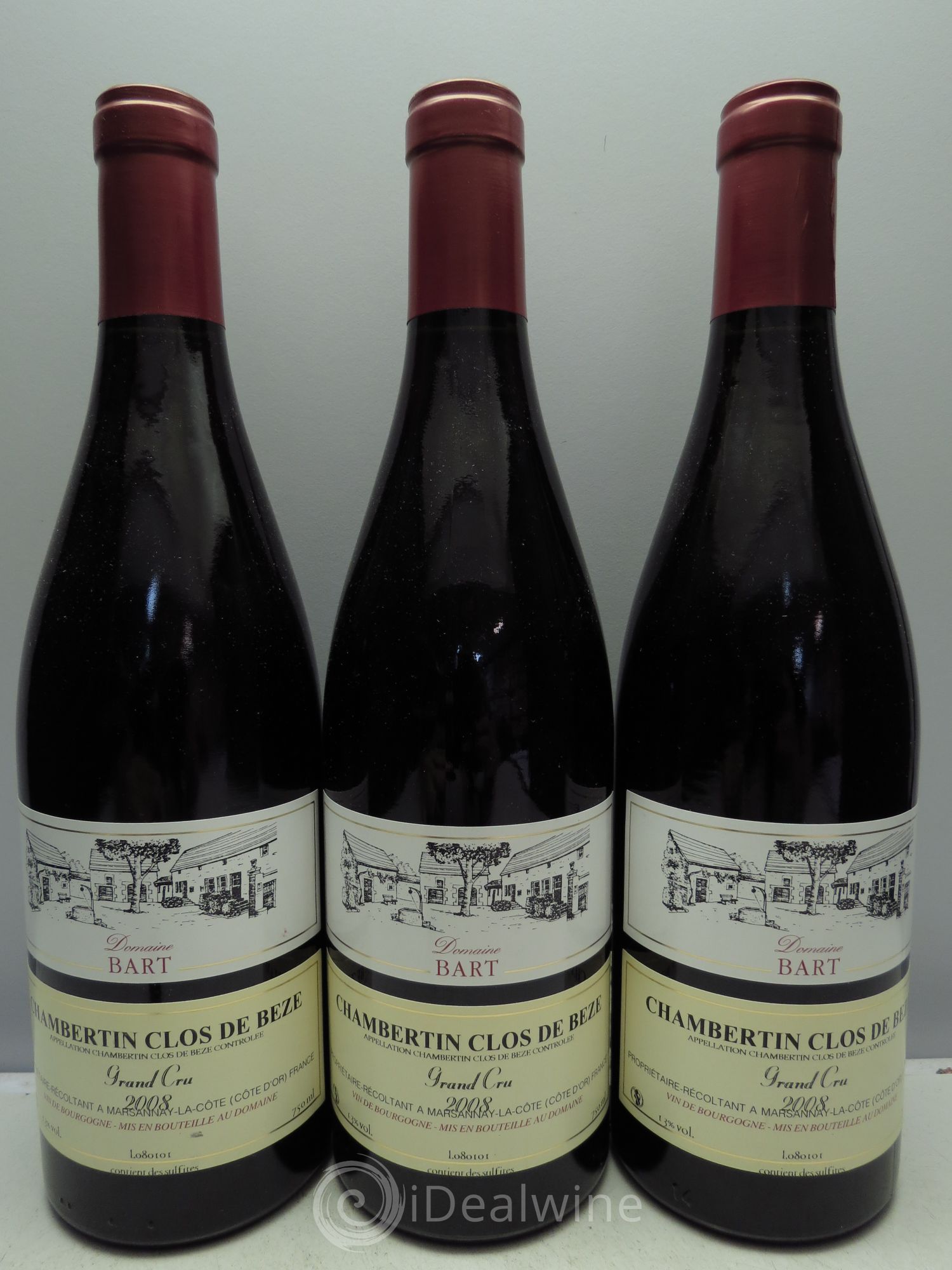 Chambertin Clos de Bèze Grand Cru Domaine Bart 2008 - Lot de 3 bouteilles - 0