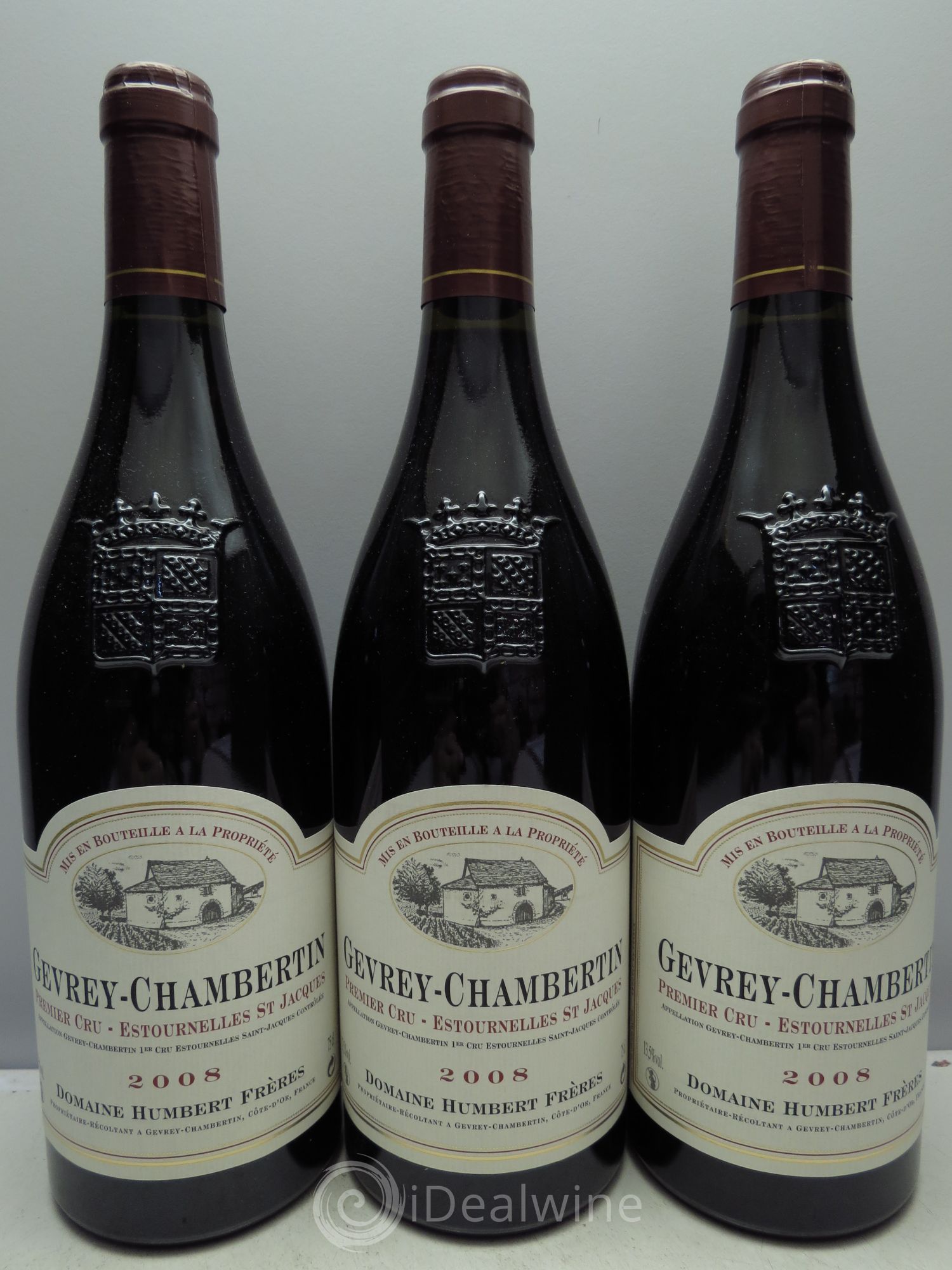 Gevrey-Chambertin 1er Cru Estournelles St Jacques - Humbert Frères 2008 - Posten von 3 Flaschen - 0