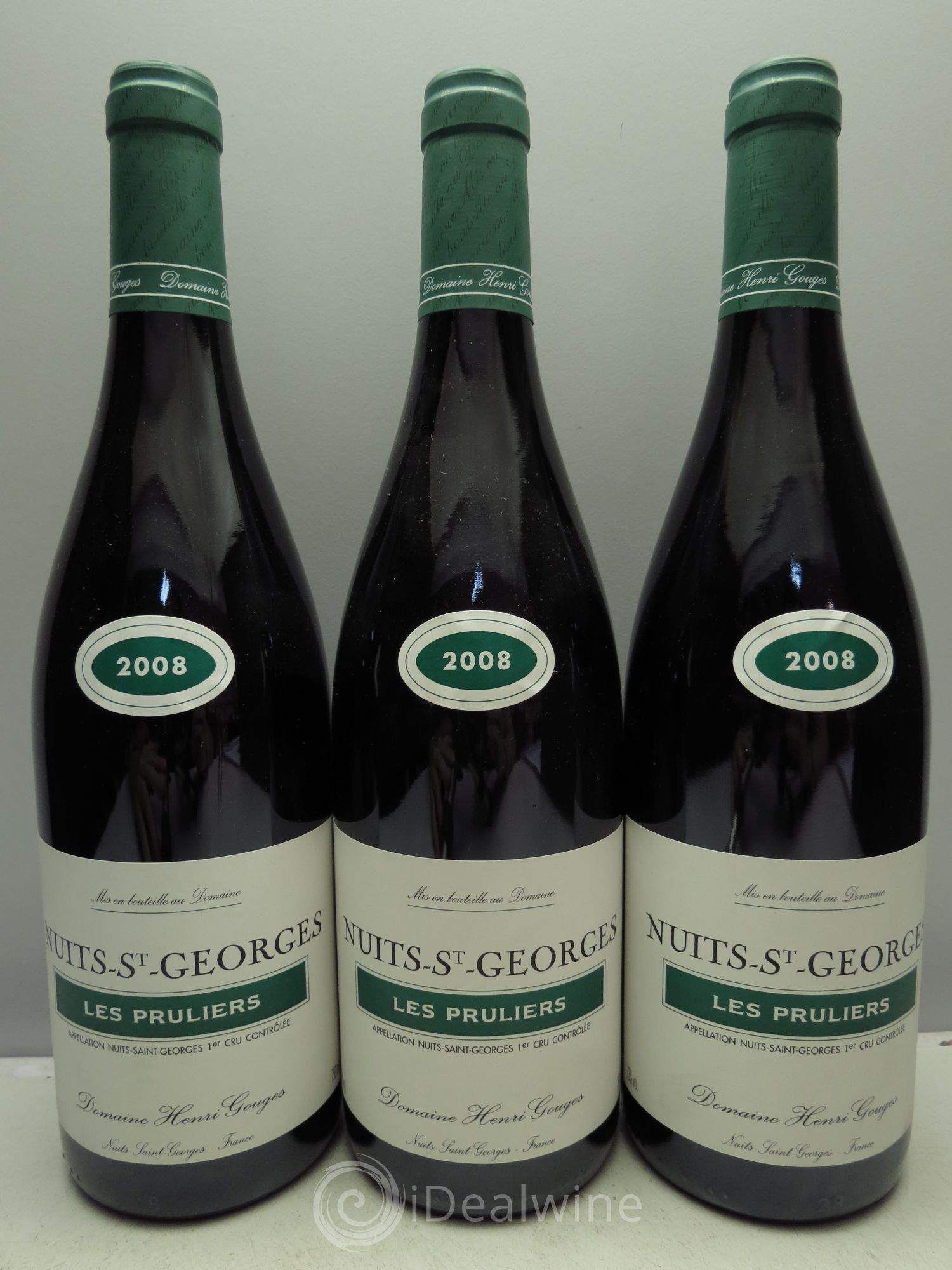 Nuits-Saint-Georges 1er Cru Les Pruliers Henri Gouges 2008 - Posten von 3 Flaschen - 0