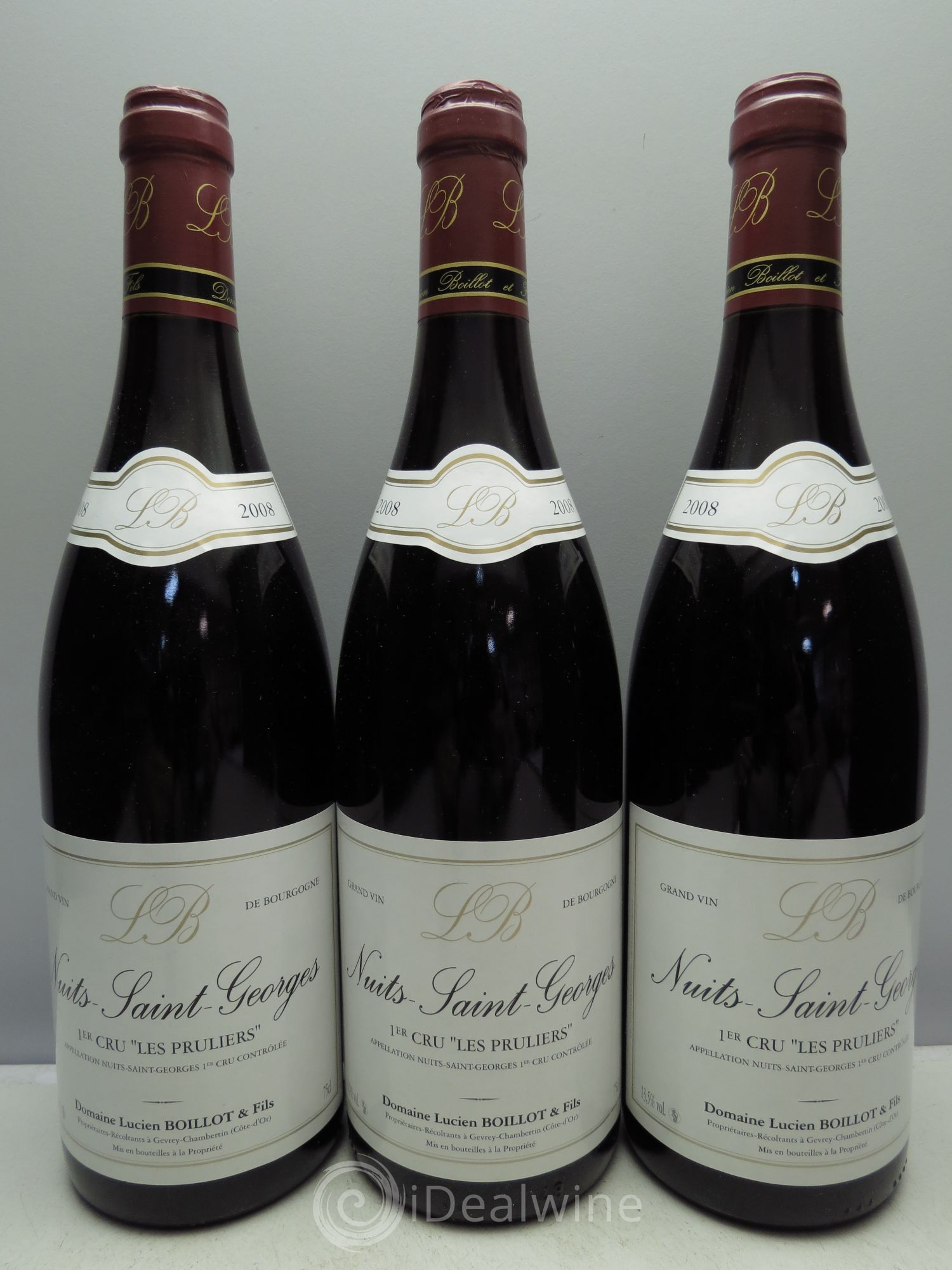 Nuits-Saint-Georges 1er Cru Lucien Boillot (sans prix de réserve - no reserve) 2008 - Posten von 3 Flaschen - 0
