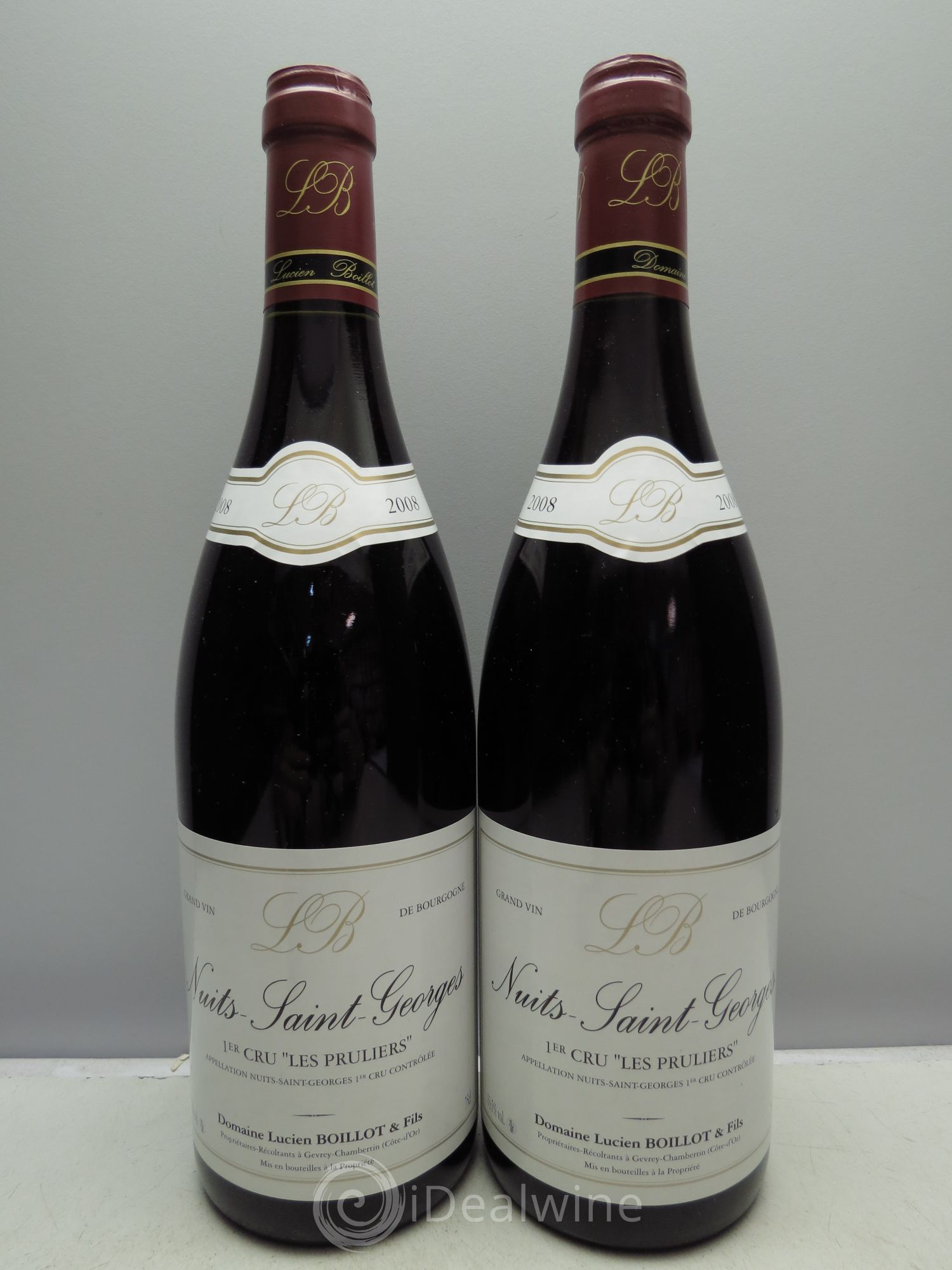 Nuits-Saint-Georges 1er Cru Lucien Boillot (sans prix de réserve - no reserve) 2008 - Posten von 2 Flaschen - 0
