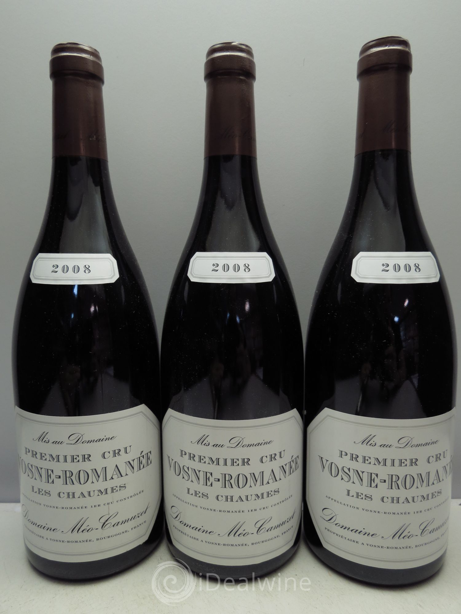 Vosne-Romanée 1er Cru Les Chaumes Méo-Camuzet (Domaine) 2008 - Lot de 3 bouteilles - 0