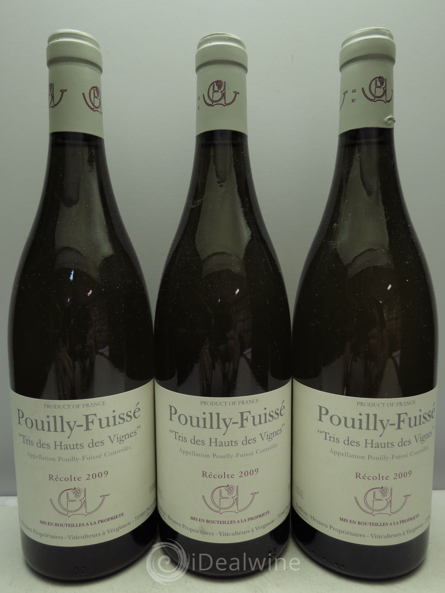 Pouilly-Fuissé Tris des Hauts des Vignes Guffens Heynen 2009 - Posten von 3 Flaschen - 0