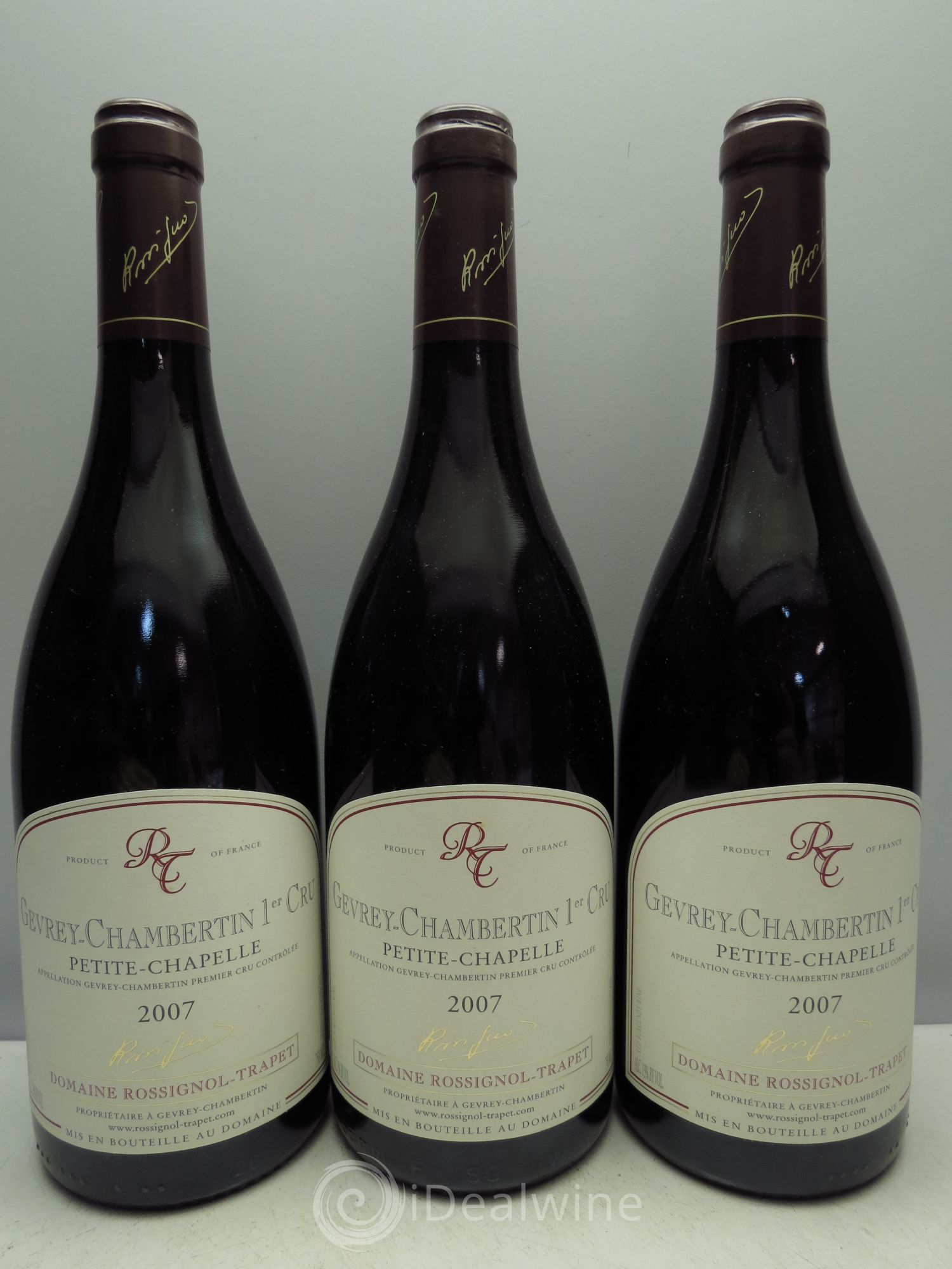 Gevrey-Chambertin 1er Cru Rossignol-Trapet 2007 - Lot de 3 bouteilles - 0