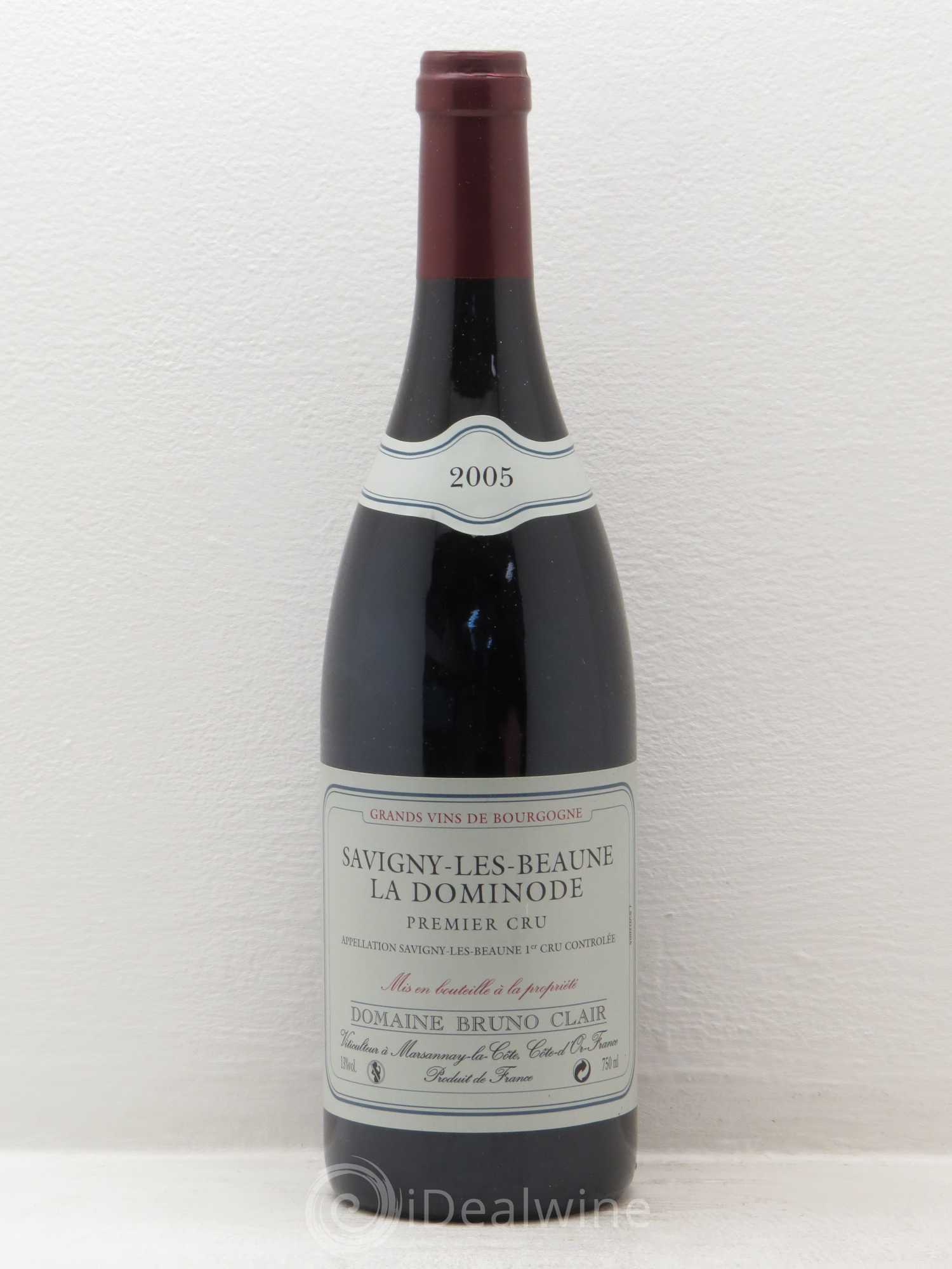 Savigny-lès-Beaune 1er Cru La Dominode Bruno Clair (Domaine) 2005 - Lot de 1 bouteille - 0