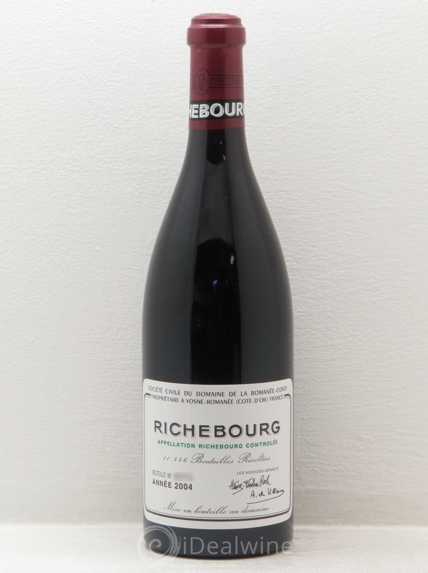 Richebourg Grand Cru Domaine de la Romanée-Conti 2004 - Lot de 1 bouteille - 0