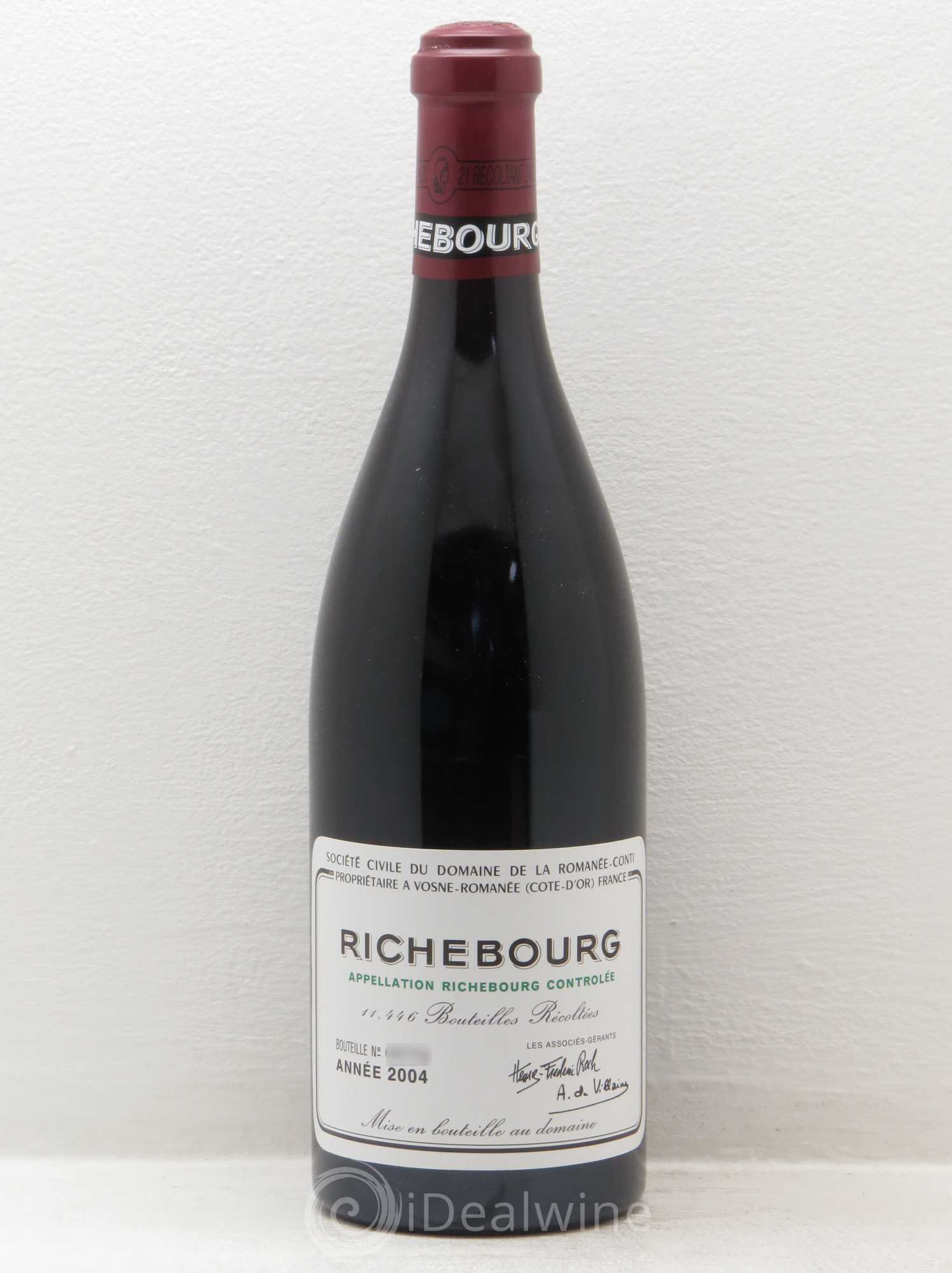 Richebourg Grand Cru Domaine de la Romanée-Conti 2004 - Lot de 1 bouteille - 0