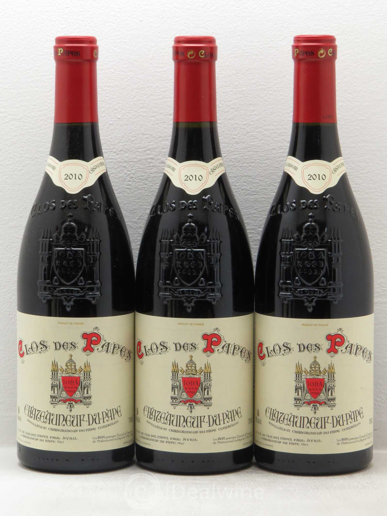 Châteauneuf-du-Pape Clos des Papes - Paul Avril 2010 - Lot de 12 bouteilles - 1