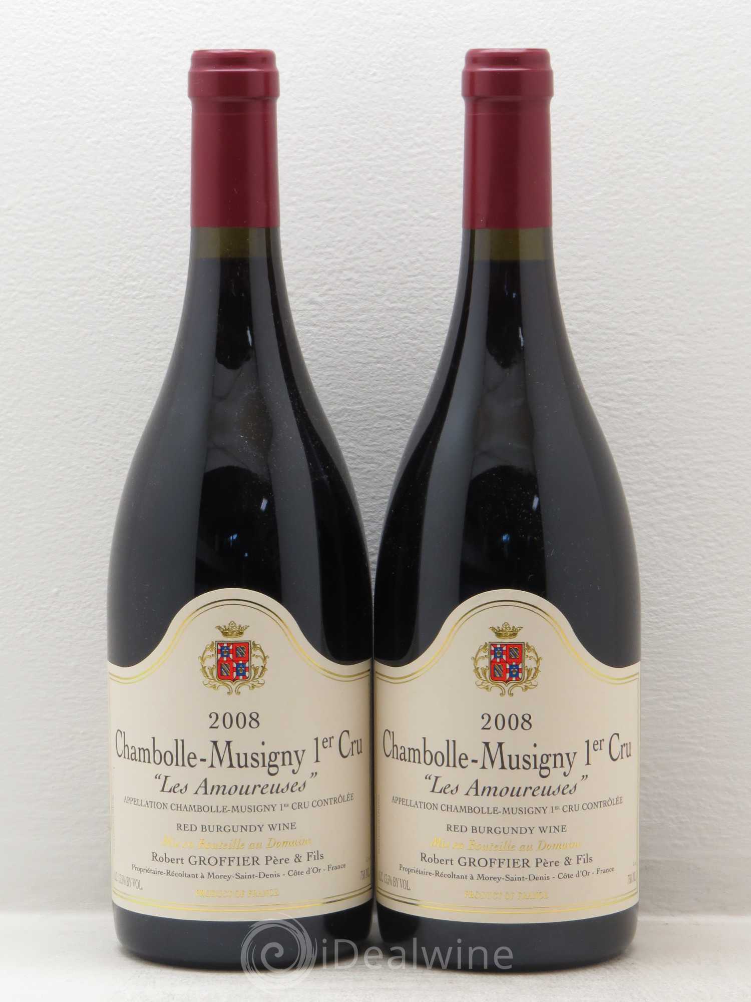Chambolle-Musigny 1er Cru Les Amoureuses Robert Groffier Père & Fils (Domaine) 2008 - Lot de 2 bouteilles - 0
