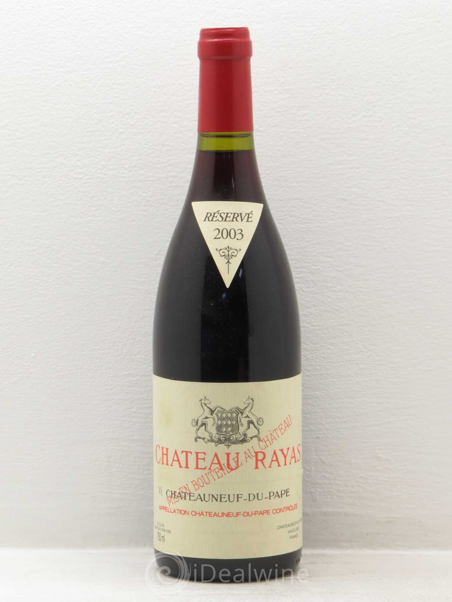 Châteauneuf-du-Pape Château Rayas Emmanuel Reynaud 2003 - Lot de 1 bouteille - 0