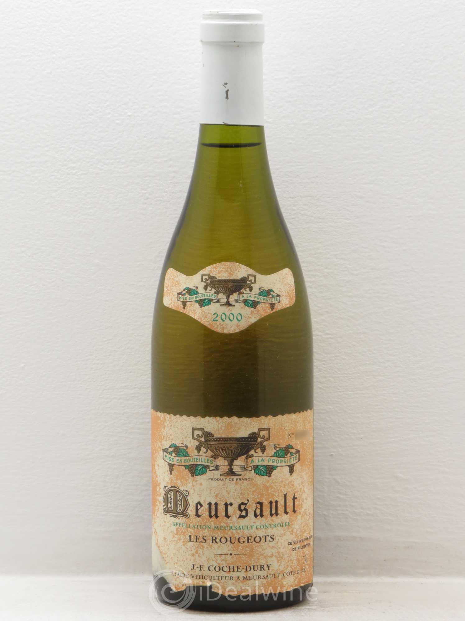Meursault Les Rougeots Coche Dury (Domaine) 2000 - Lot de 1 bouteille - 0