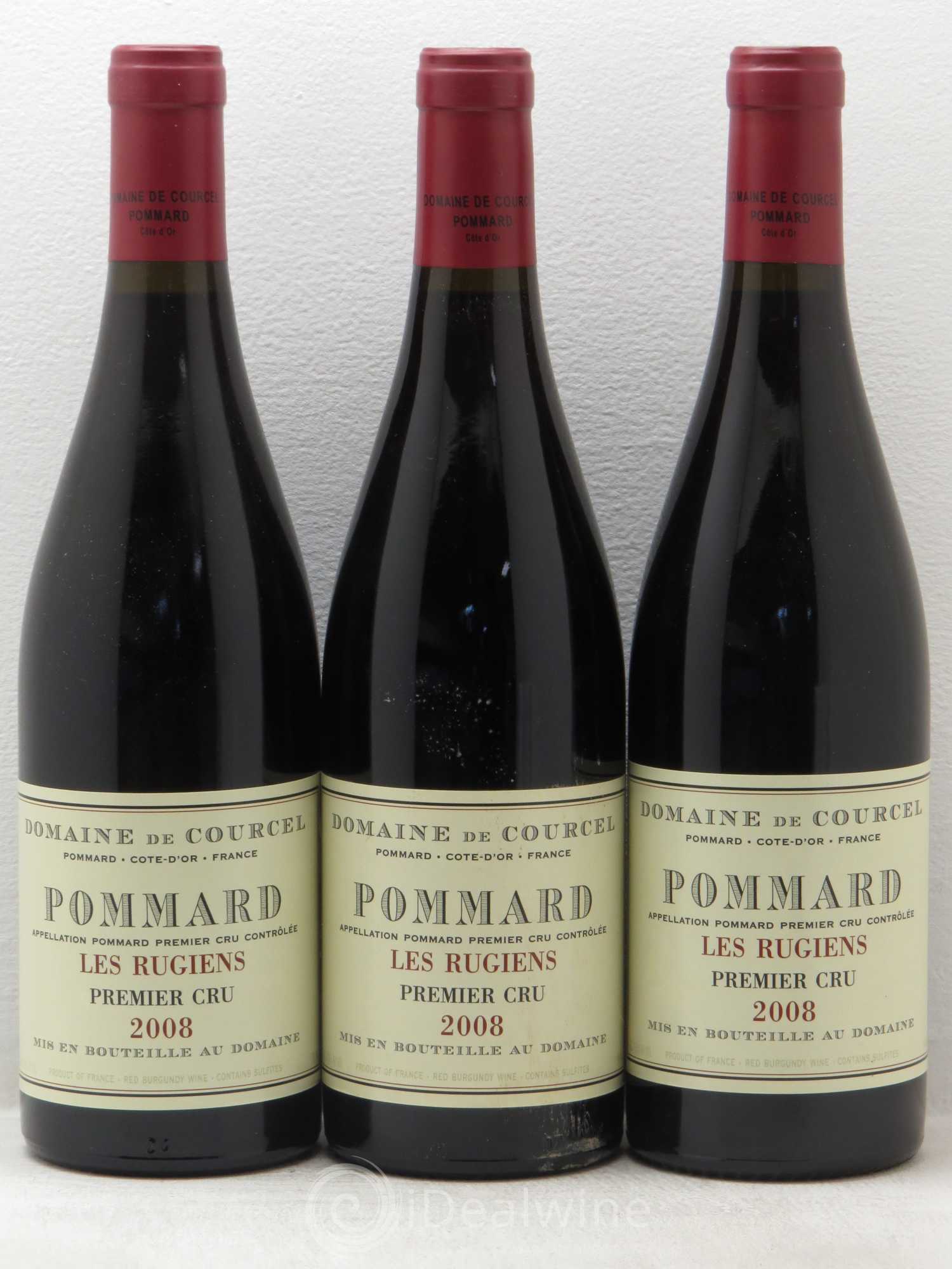 Pommard 1er Cru Les Rugiens de Courcel (Domaine) 2008 - Lot de 3 bouteilles - 0