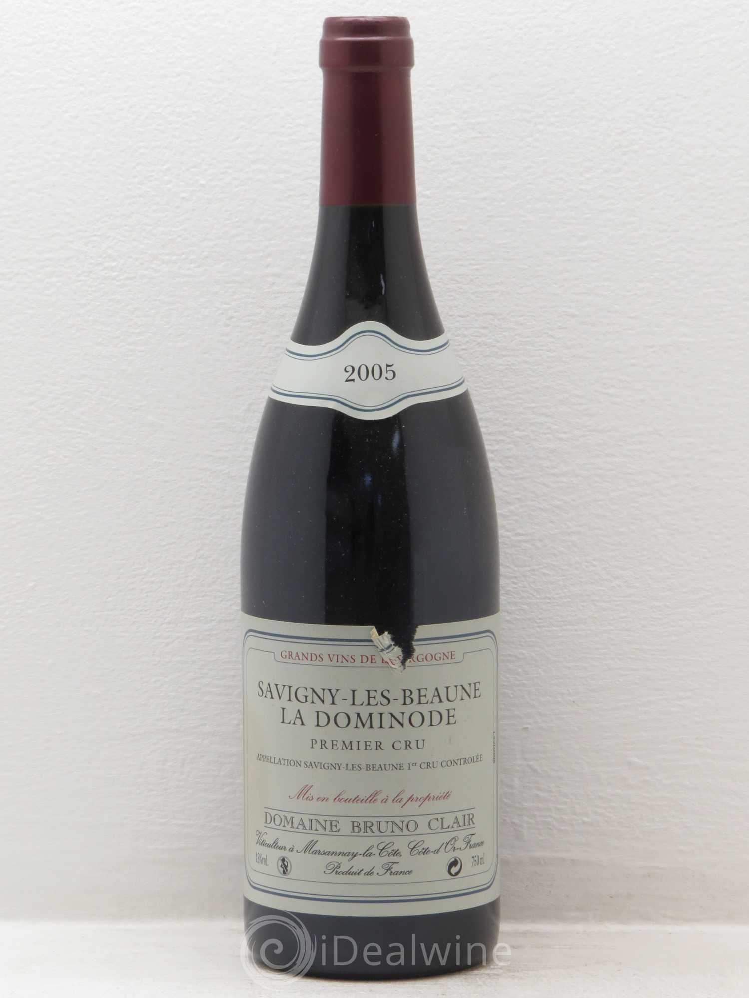 Savigny-lès-Beaune 1er Cru La Dominode Bruno Clair (Domaine) 2005 - Lot de 1 bouteille - 0