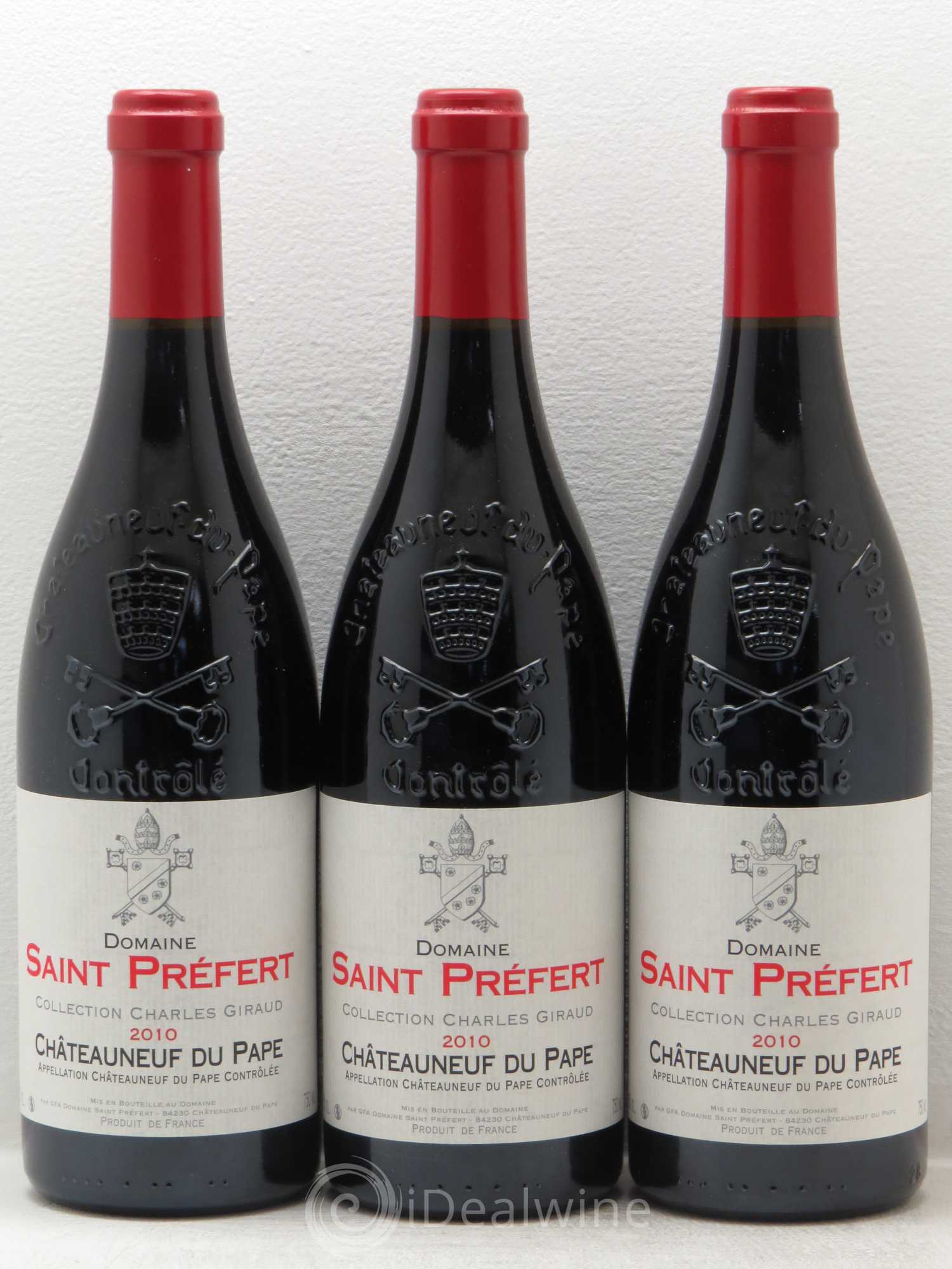 Châteauneuf-du-Pape Collection Charles Giraud Domaine Saint-Préfert 2010 - Lot de 3 magnums - 0