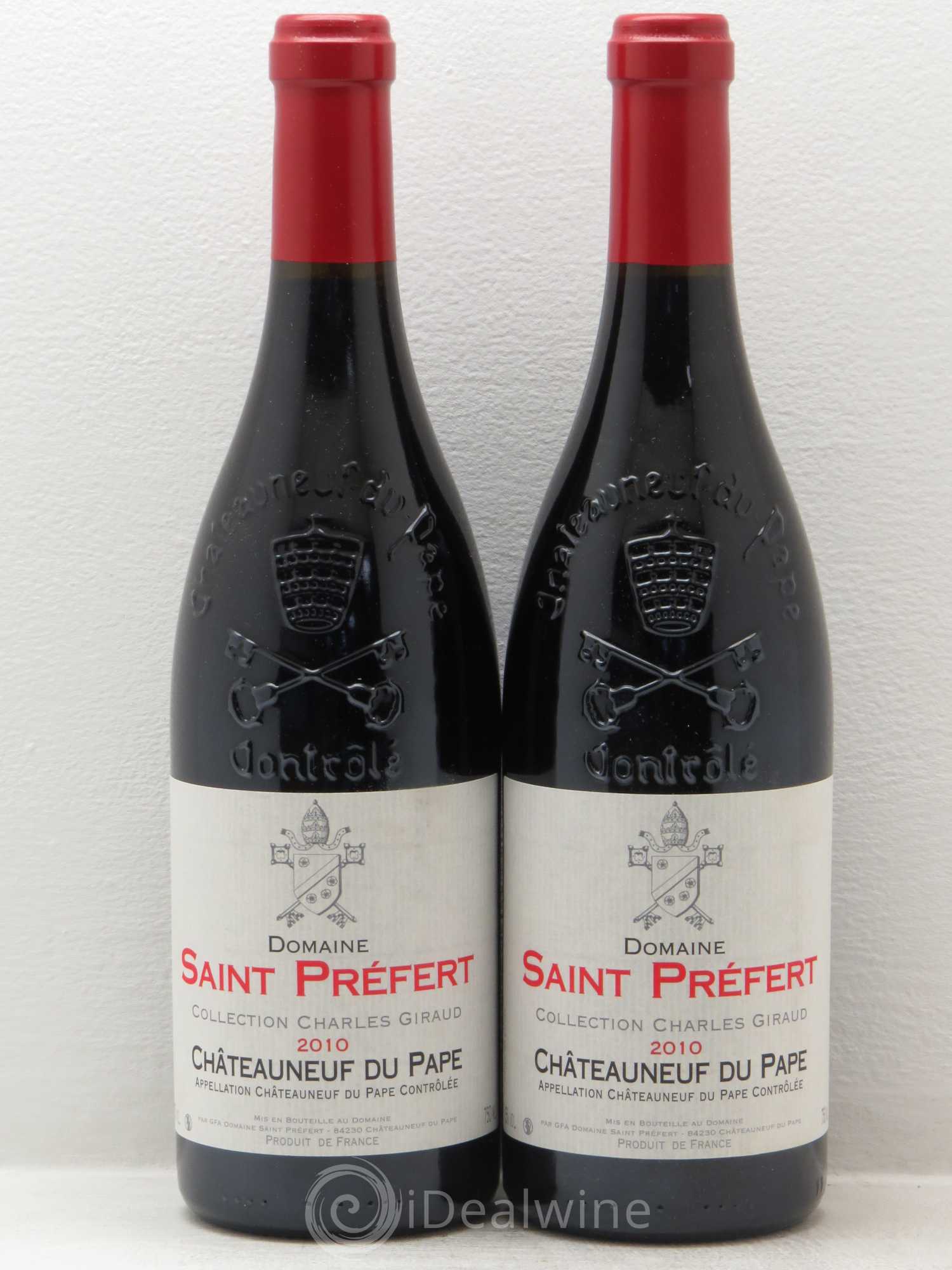 Châteauneuf-du-Pape Collection Charles Giraud Domaine Saint-Préfert 2010 - Lot de 2 magnums - 0