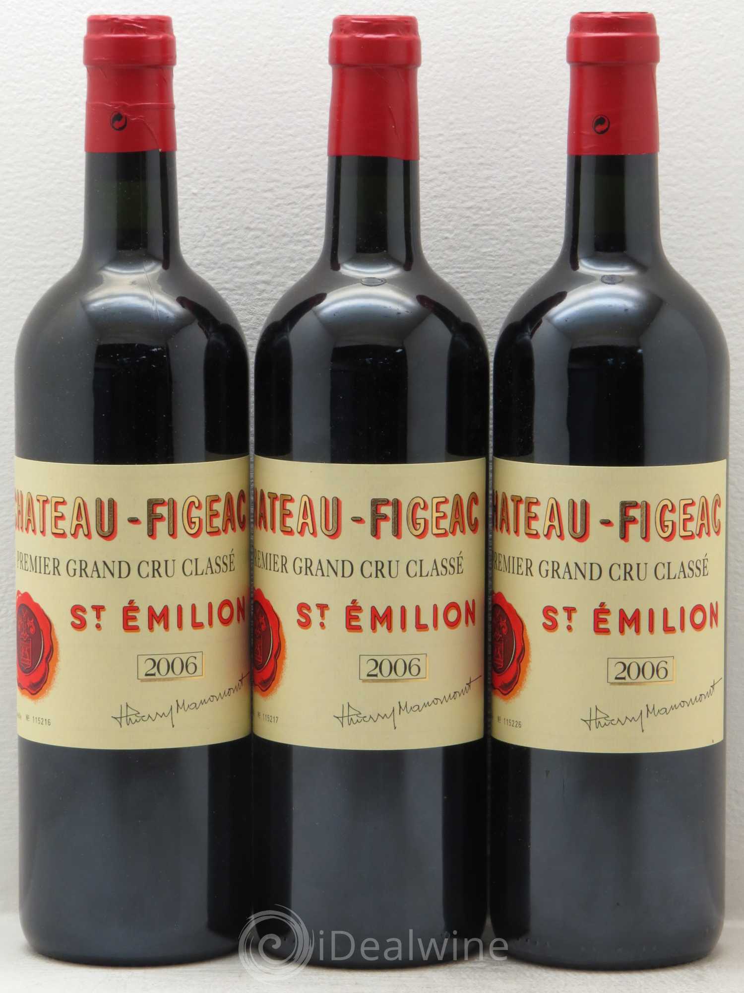 Château Figeac 1er Grand Cru Classé A 2006 - Lot de 3 bouteilles - 0